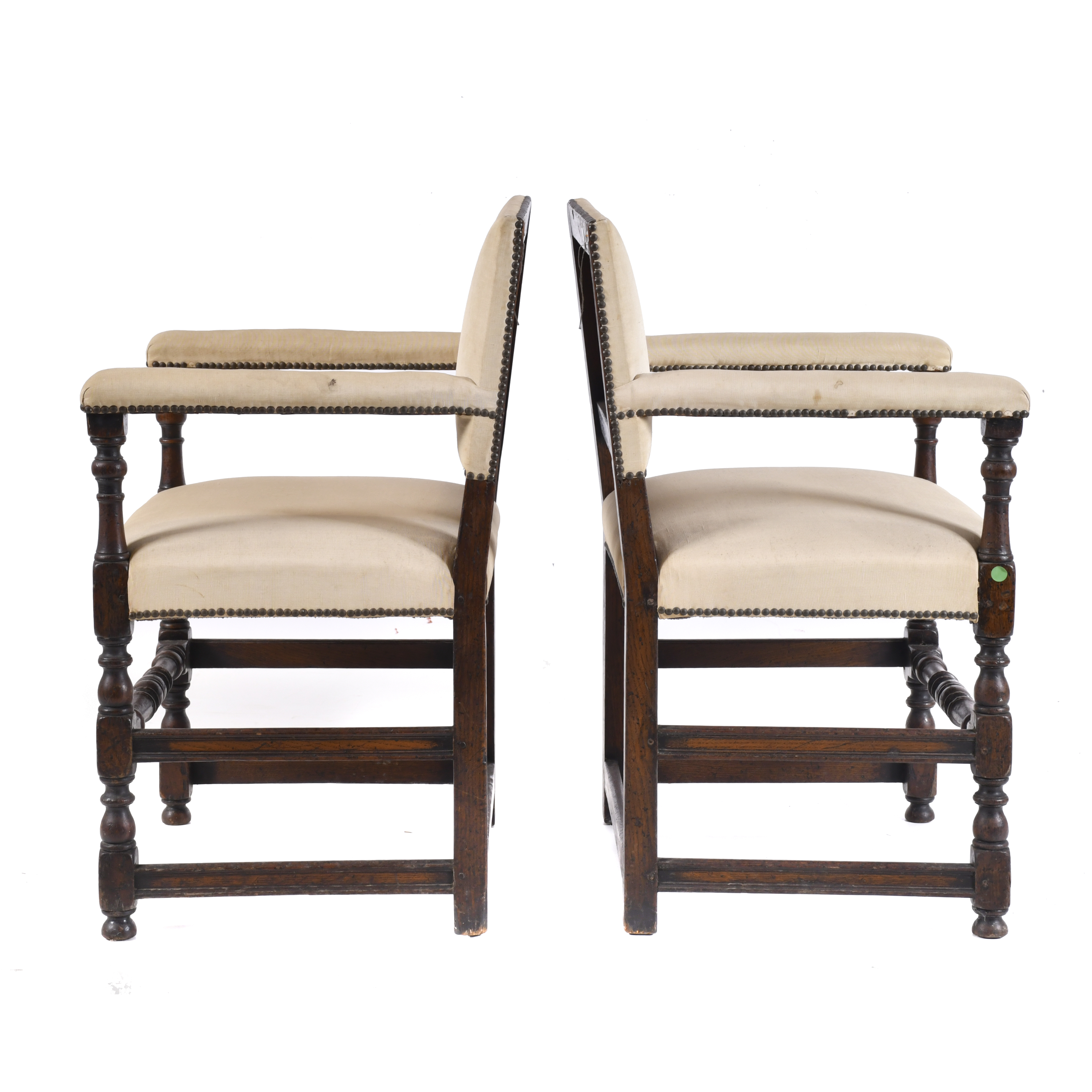 Pareja de sillas estilo Barroco, fin. siglo XIX.