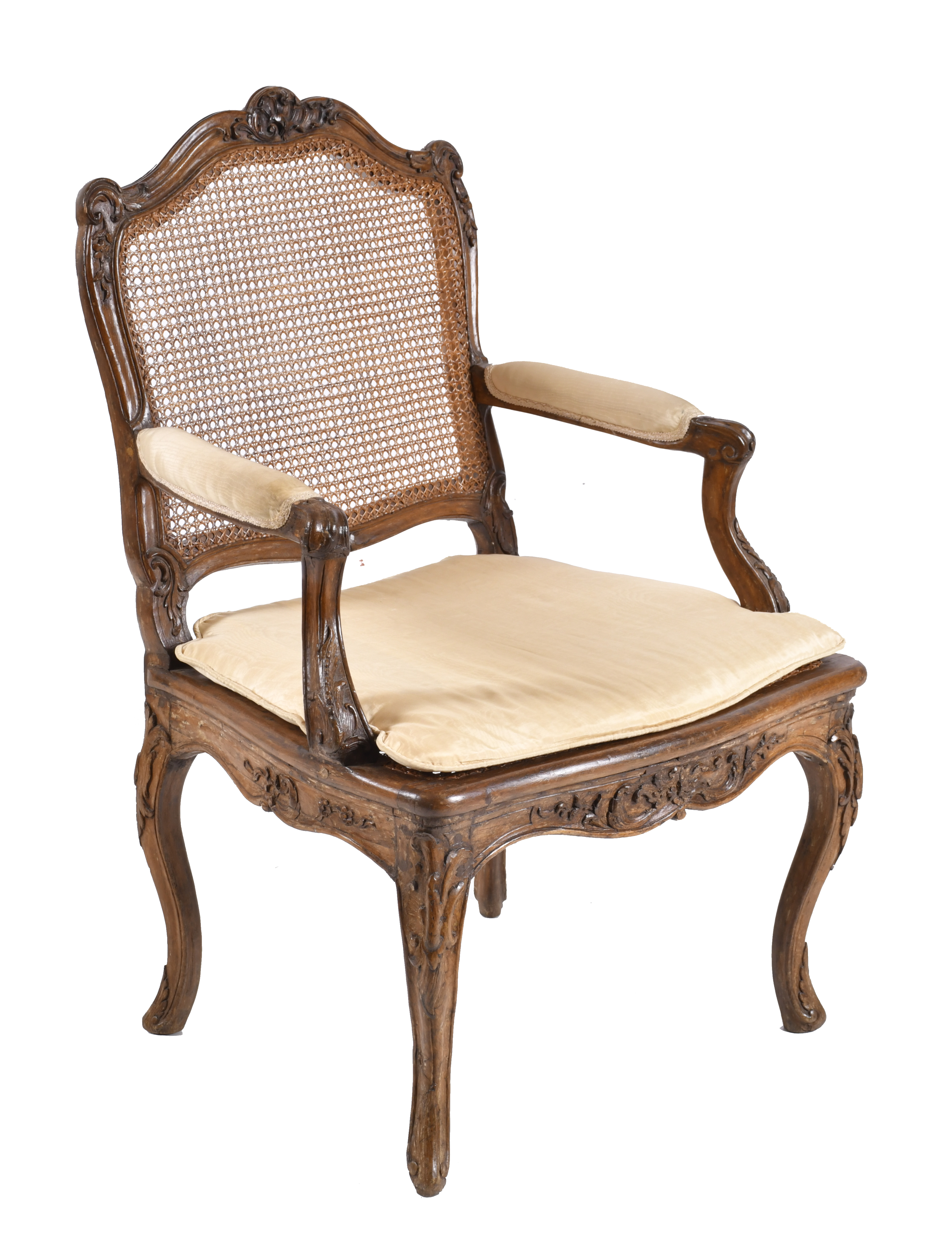 Sillón provenzal francés, circa 1750. 