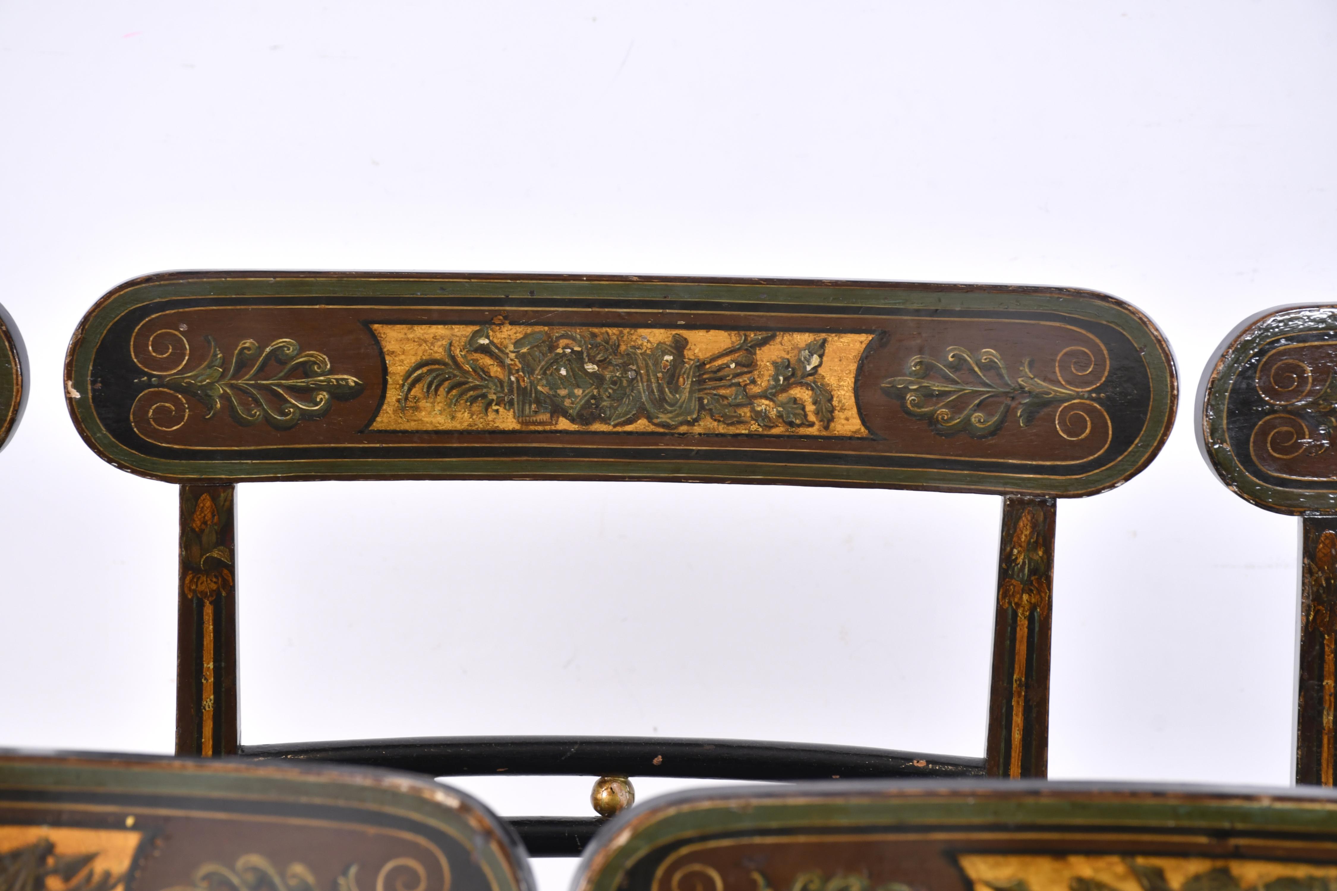 Conjunto de seis sillas Late Regency - Federal, probablemen