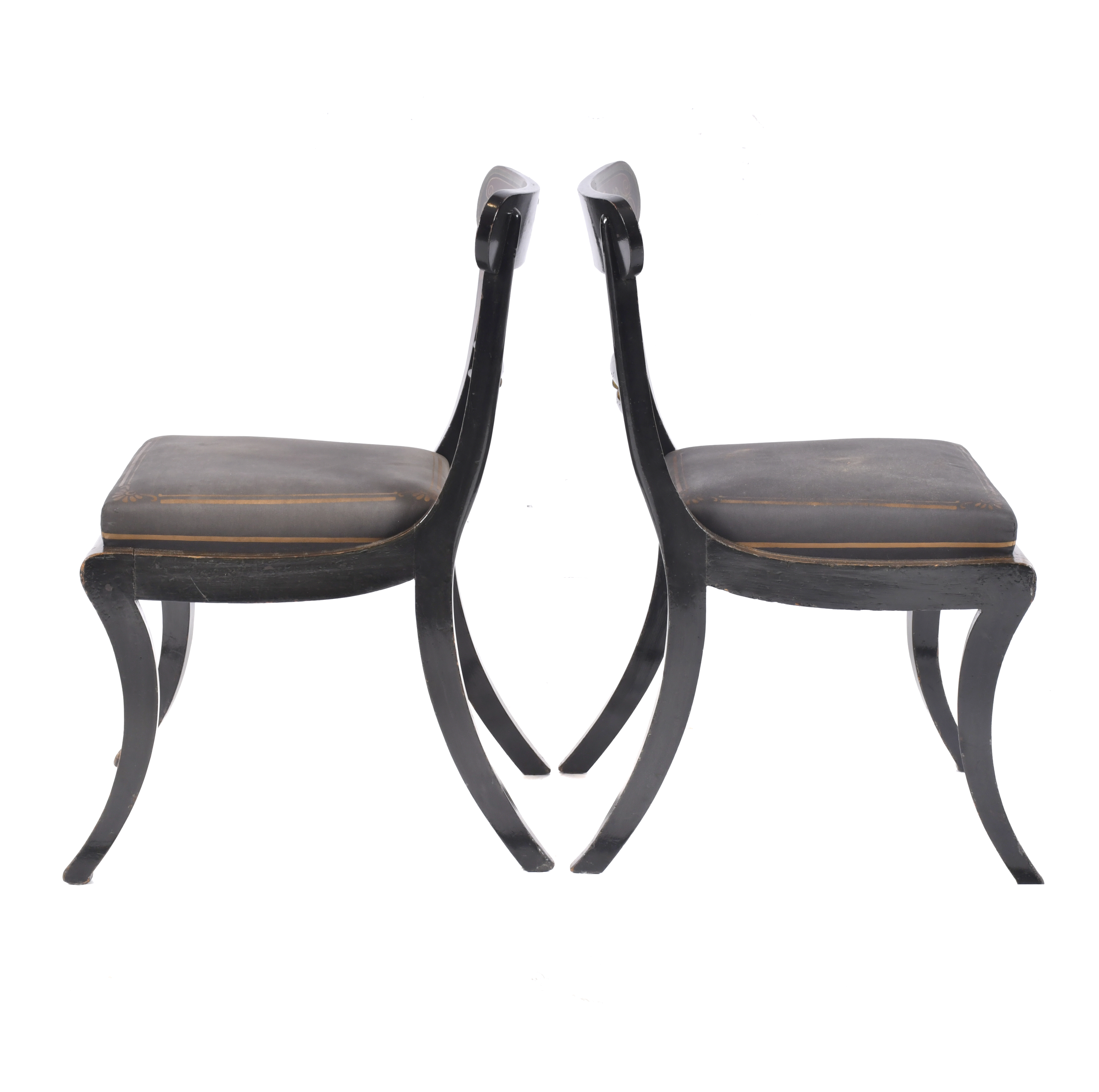 Conjunto de seis sillas Late Regency - Federal, probablemen