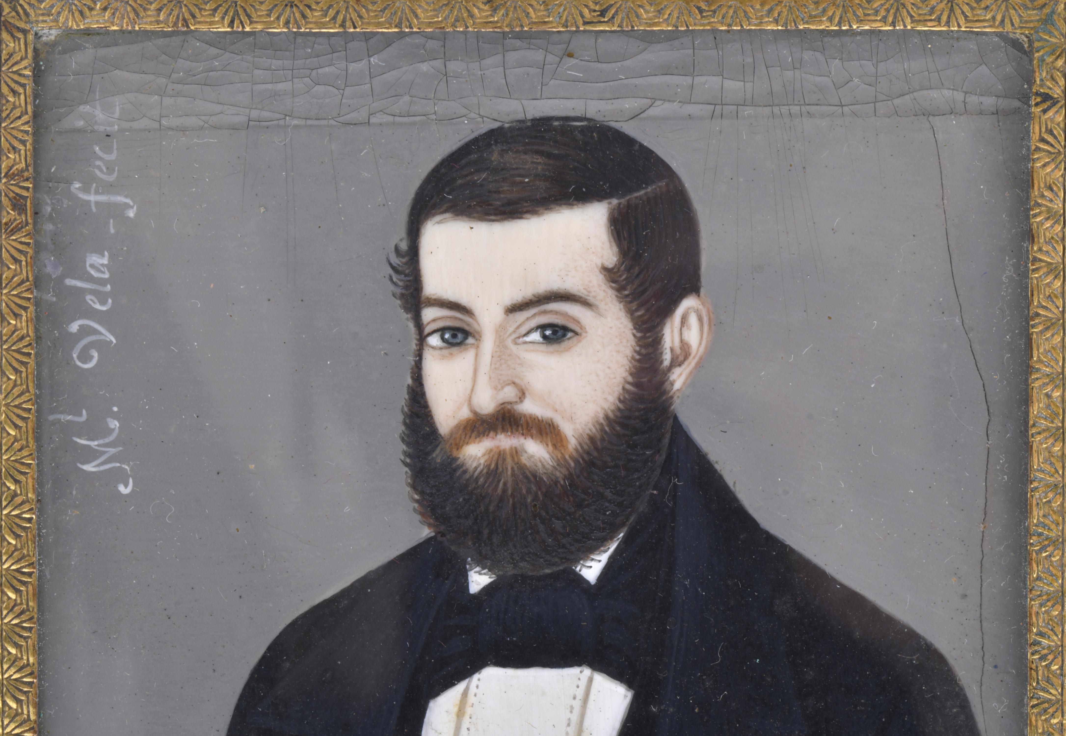 ESCUELA ESPAÑOLA, SIGLO XIX.  Pareja de miniaturas, 1843.