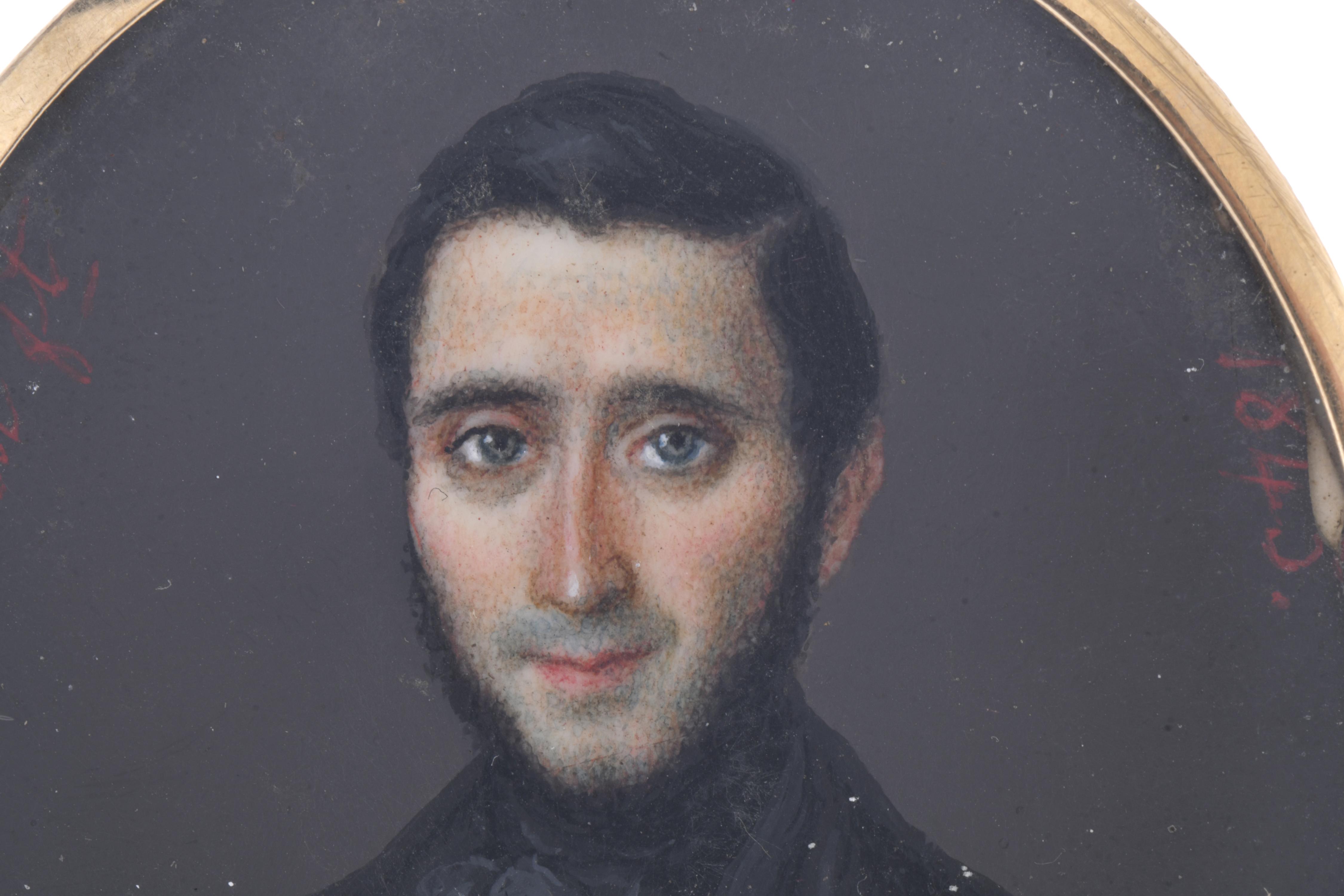 LLUÍS VERMELL I BUSQUETS (1814 - 1881).  Miniatura con retr
