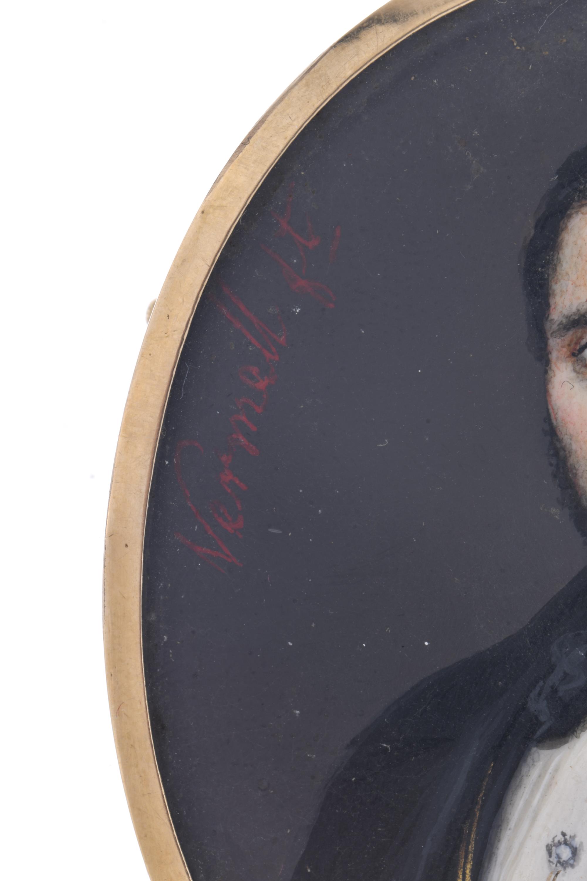 LLUÍS VERMELL I BUSQUETS (1814 - 1881).  Miniatura con retr