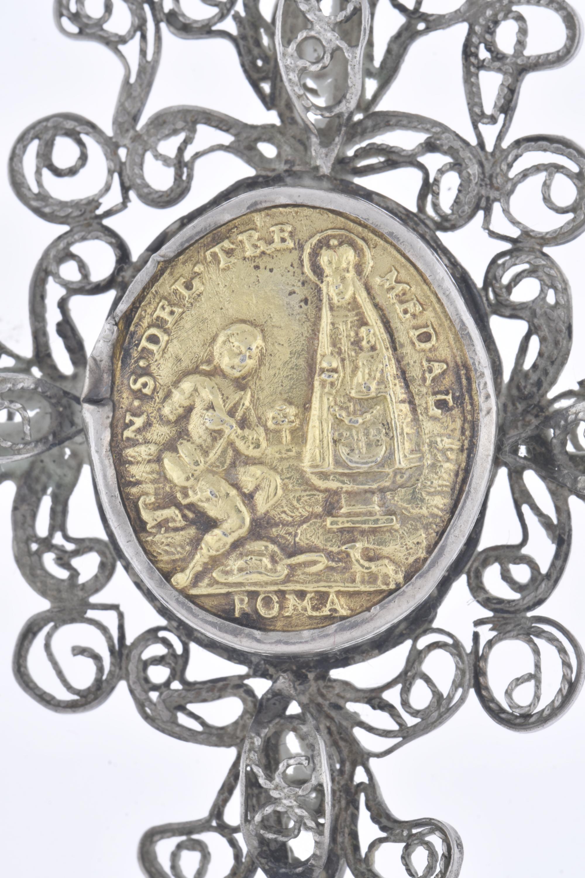 ESCUELA ANDALUZA, SIGLO XIX. Medalla devocional de la Virge