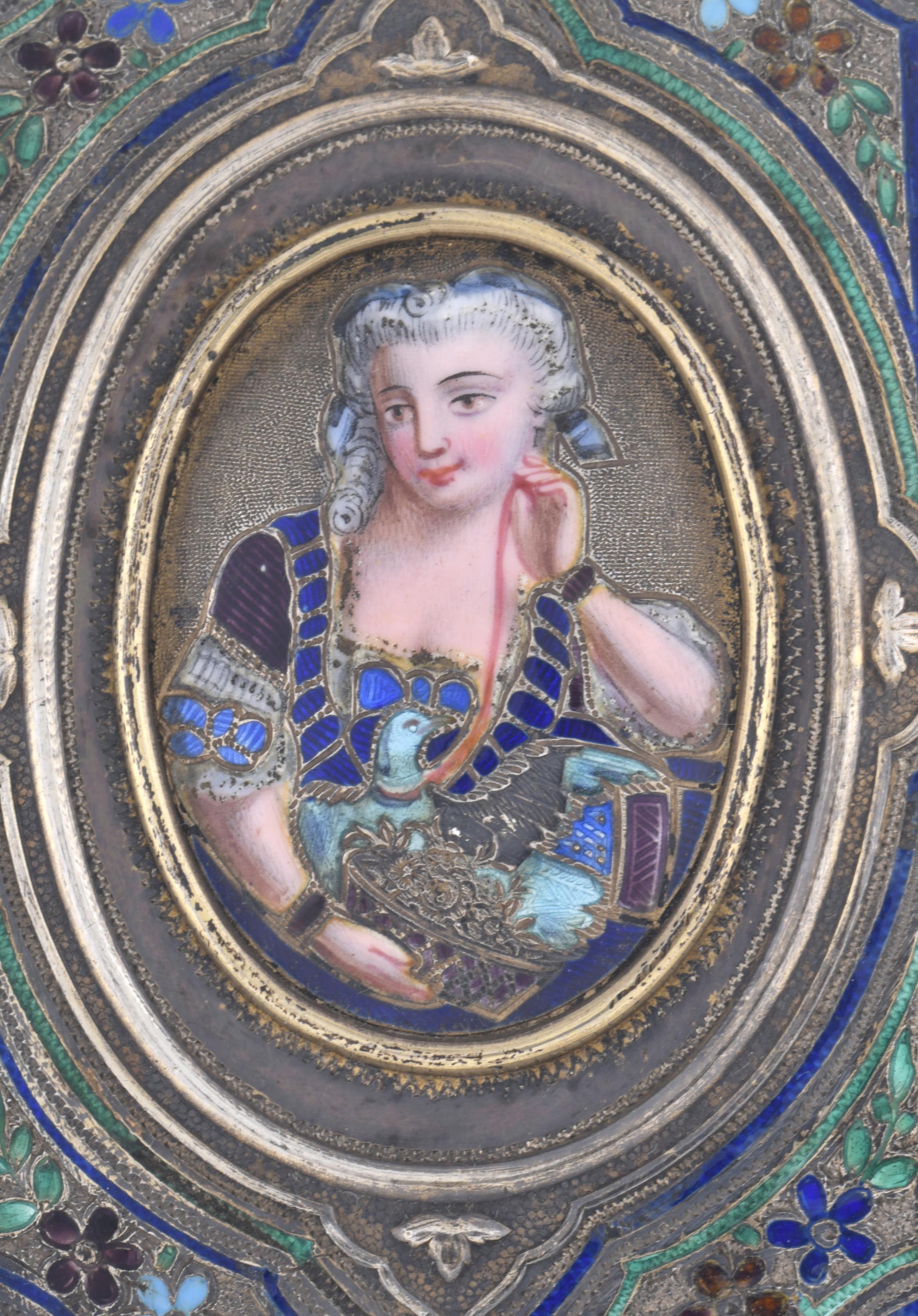 Tarjetero francés, med. siglo XIX. 