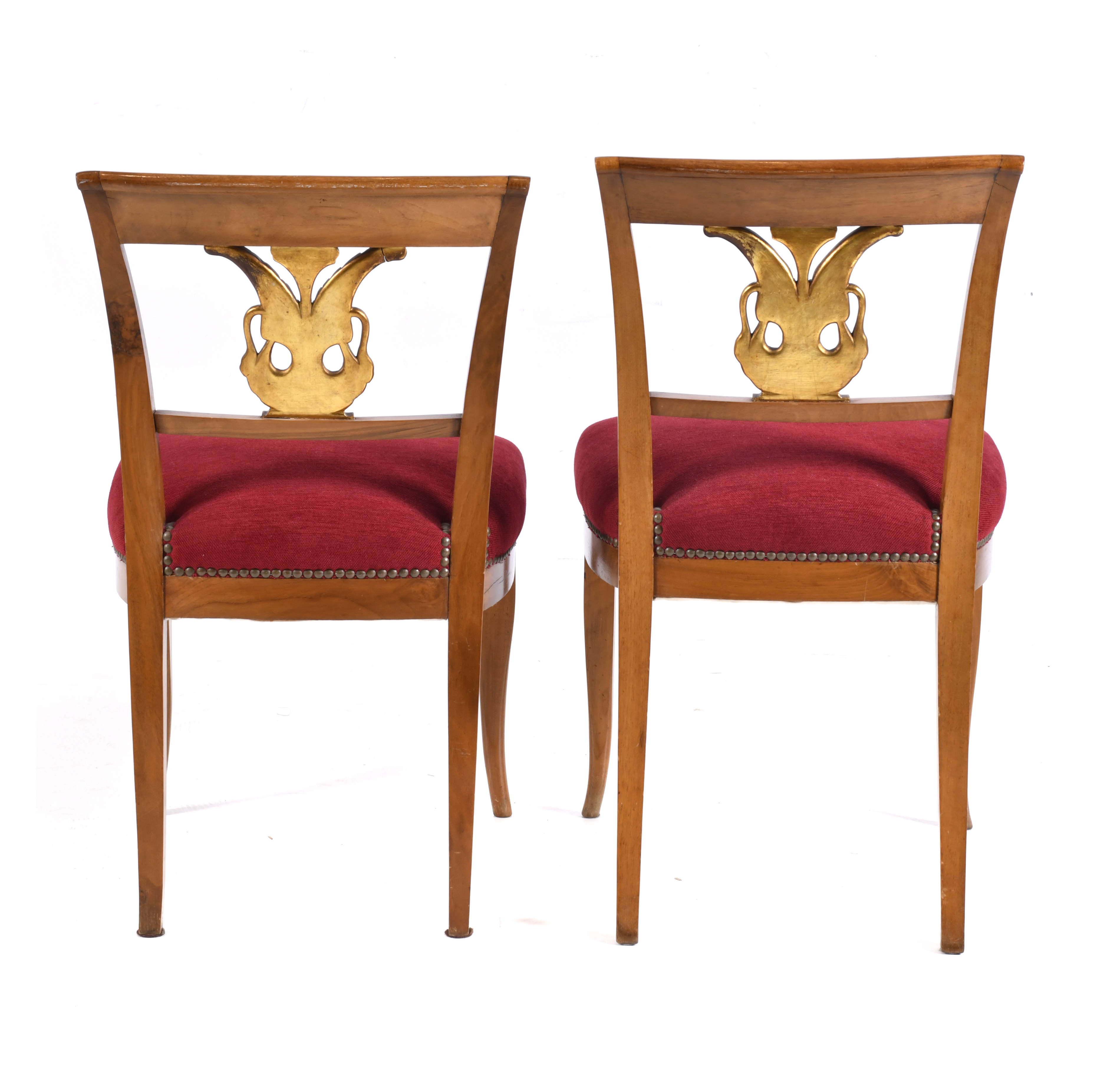Conjunto de ocho sillas Fernandinas, siglo XIX. 
