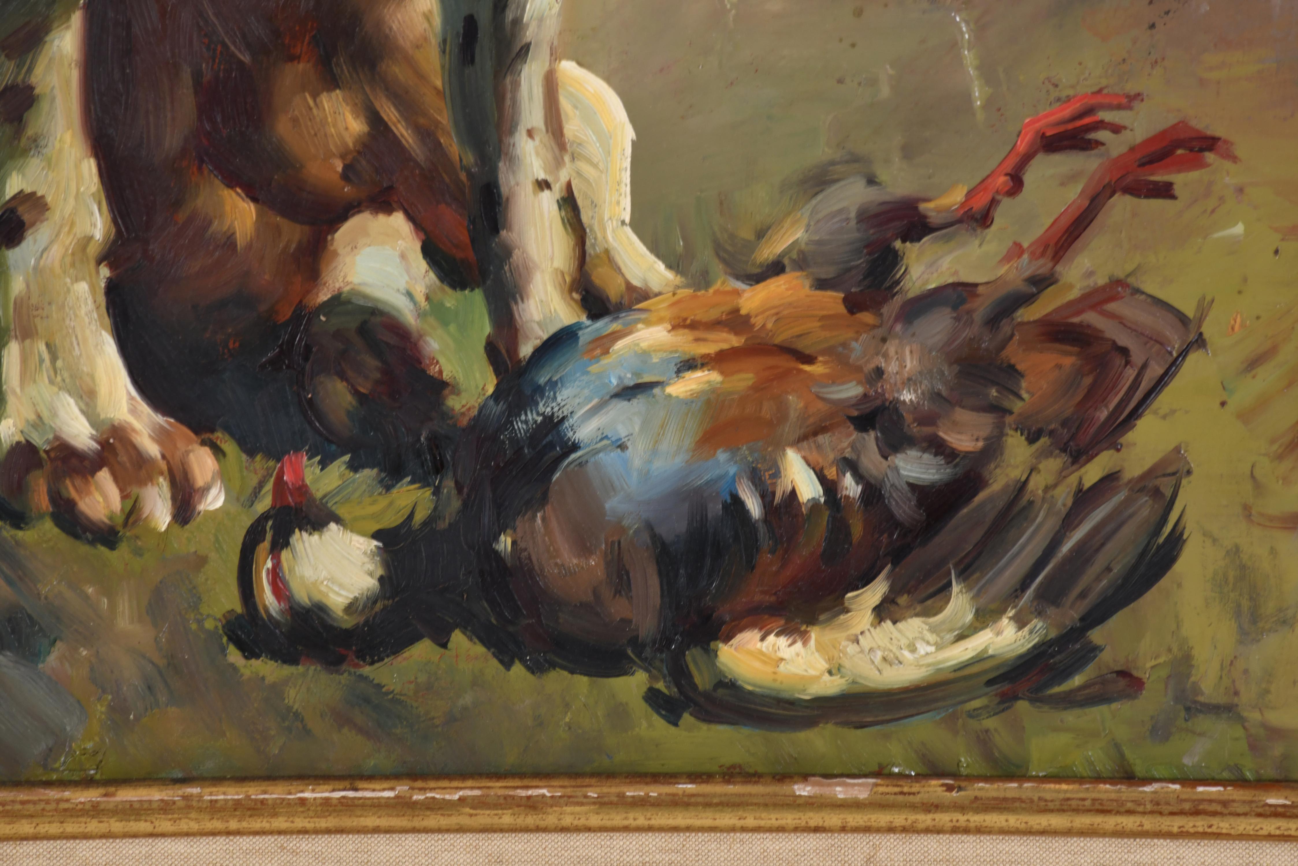 JOSEP SERRASANTA (1916-1998). "Perro de caza".