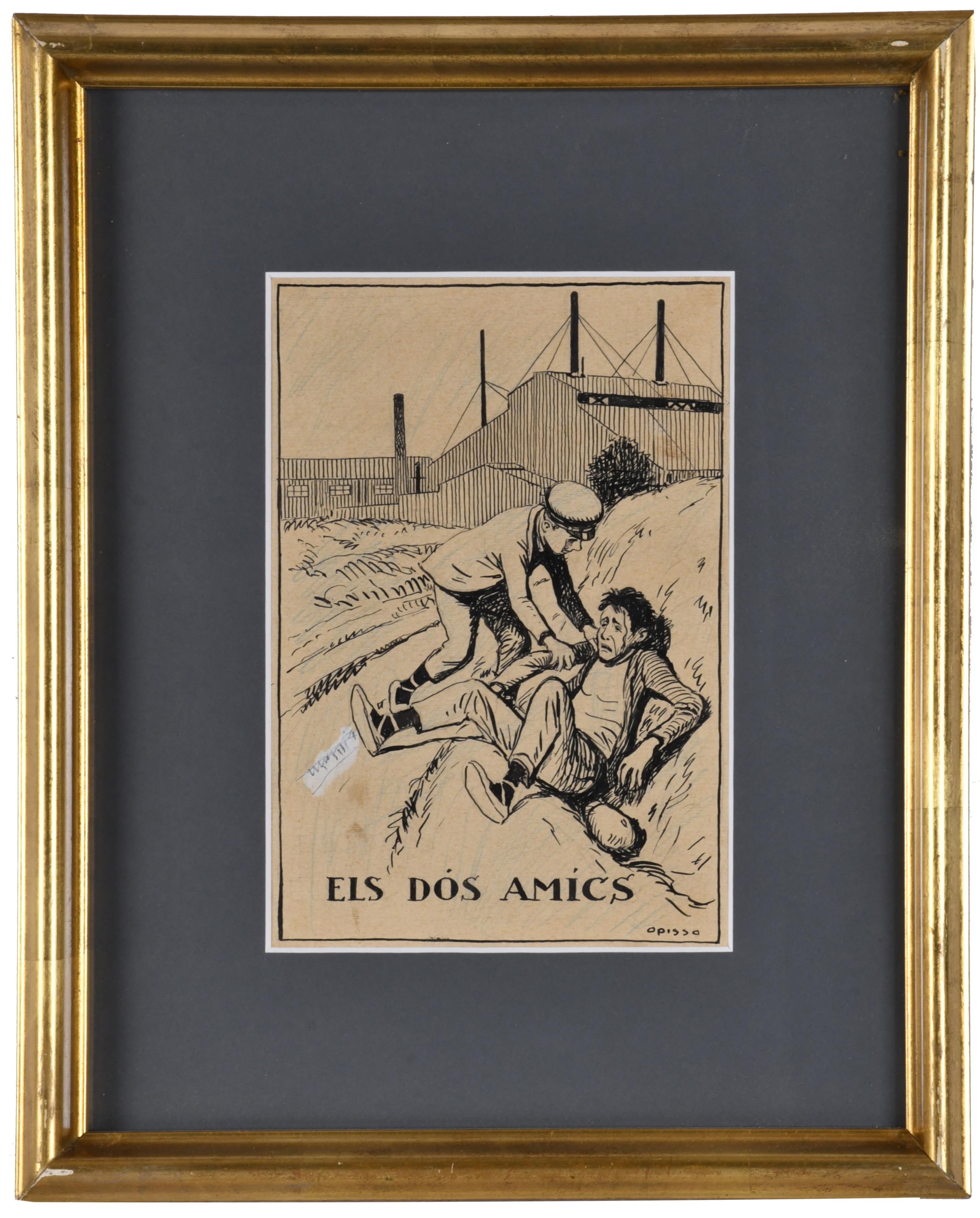 RICARD OPISSO (1880-1966). "Els dos amics", circa 1920.