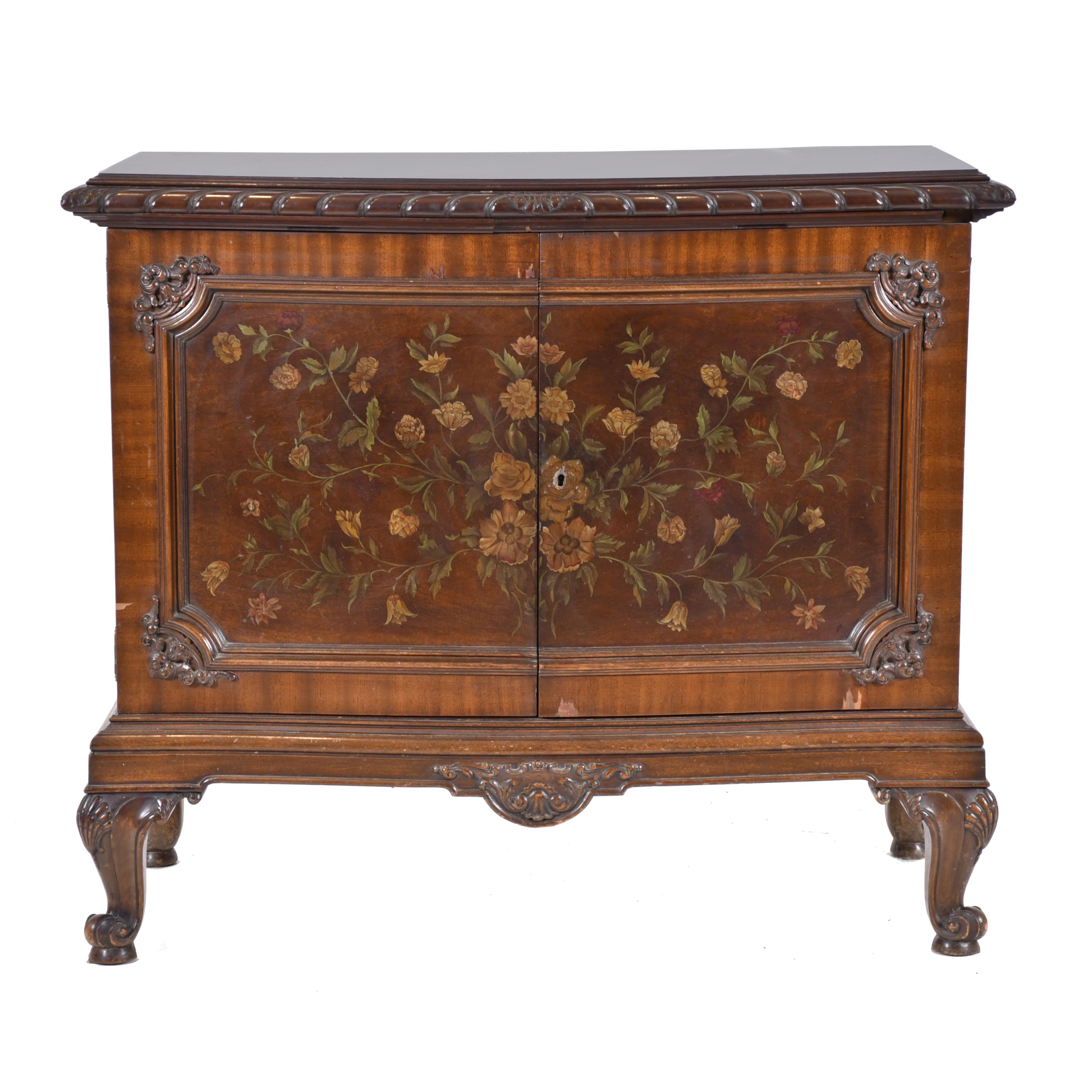 Mueble bar historicista, med. siglo XX. 