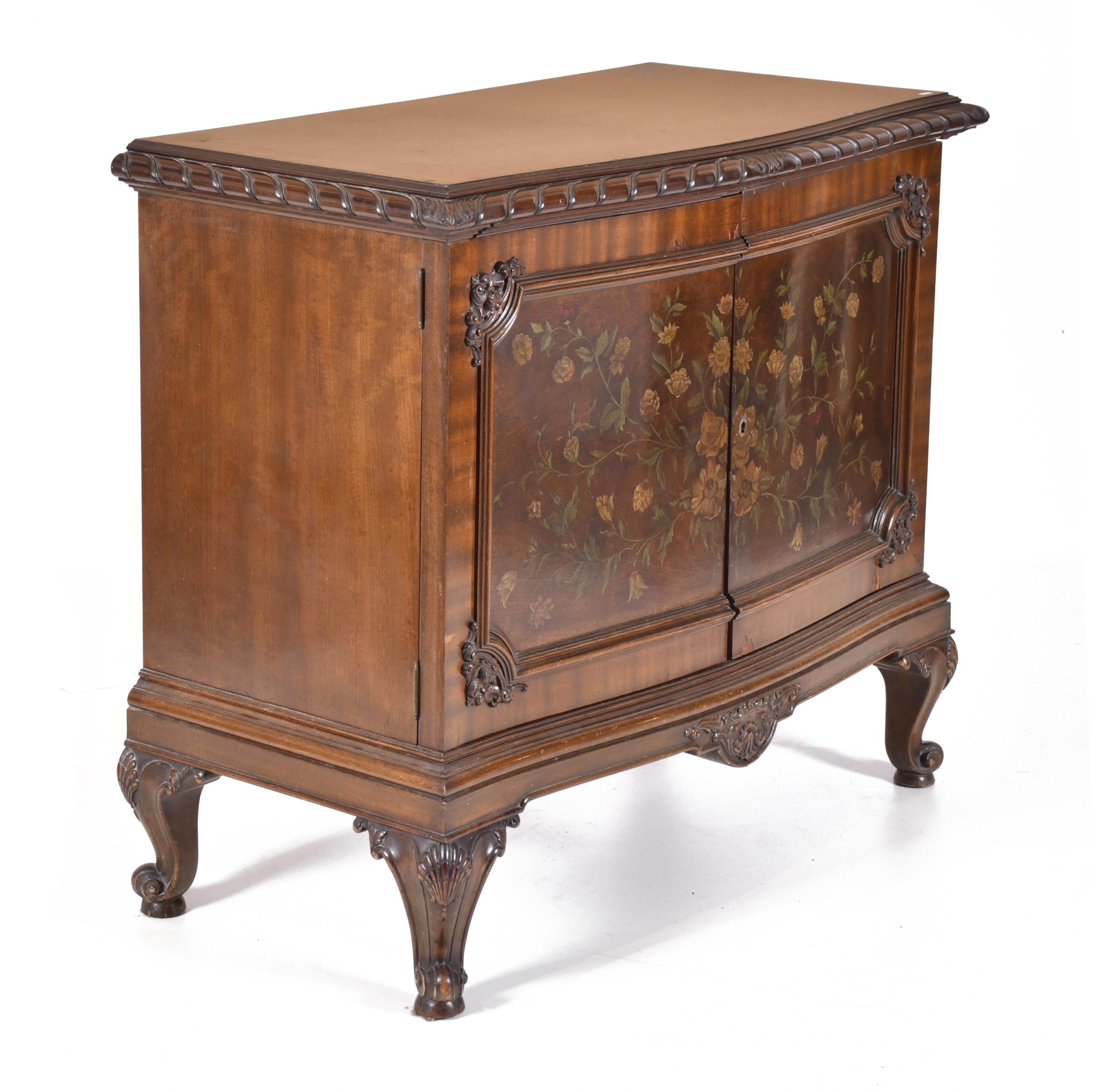 Mueble bar historicista, med. siglo XX. 