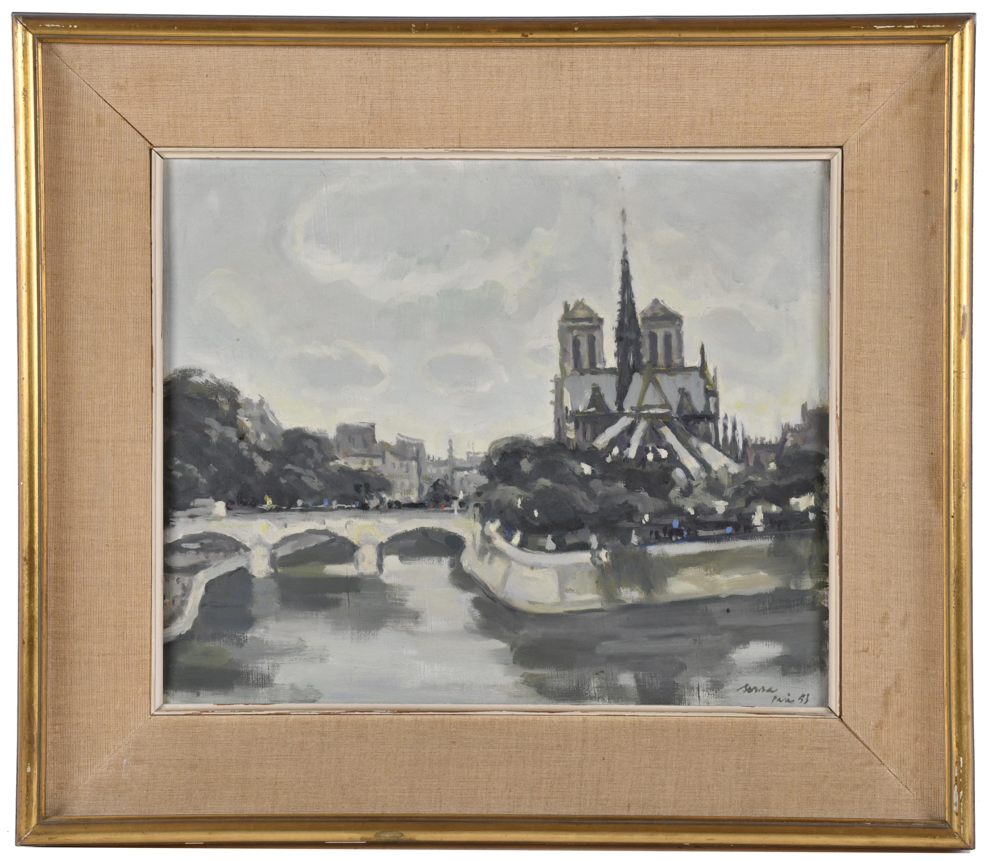 FRANCESC SERRA CASTELLET (1912-1976). "Notre Dame", 1953.