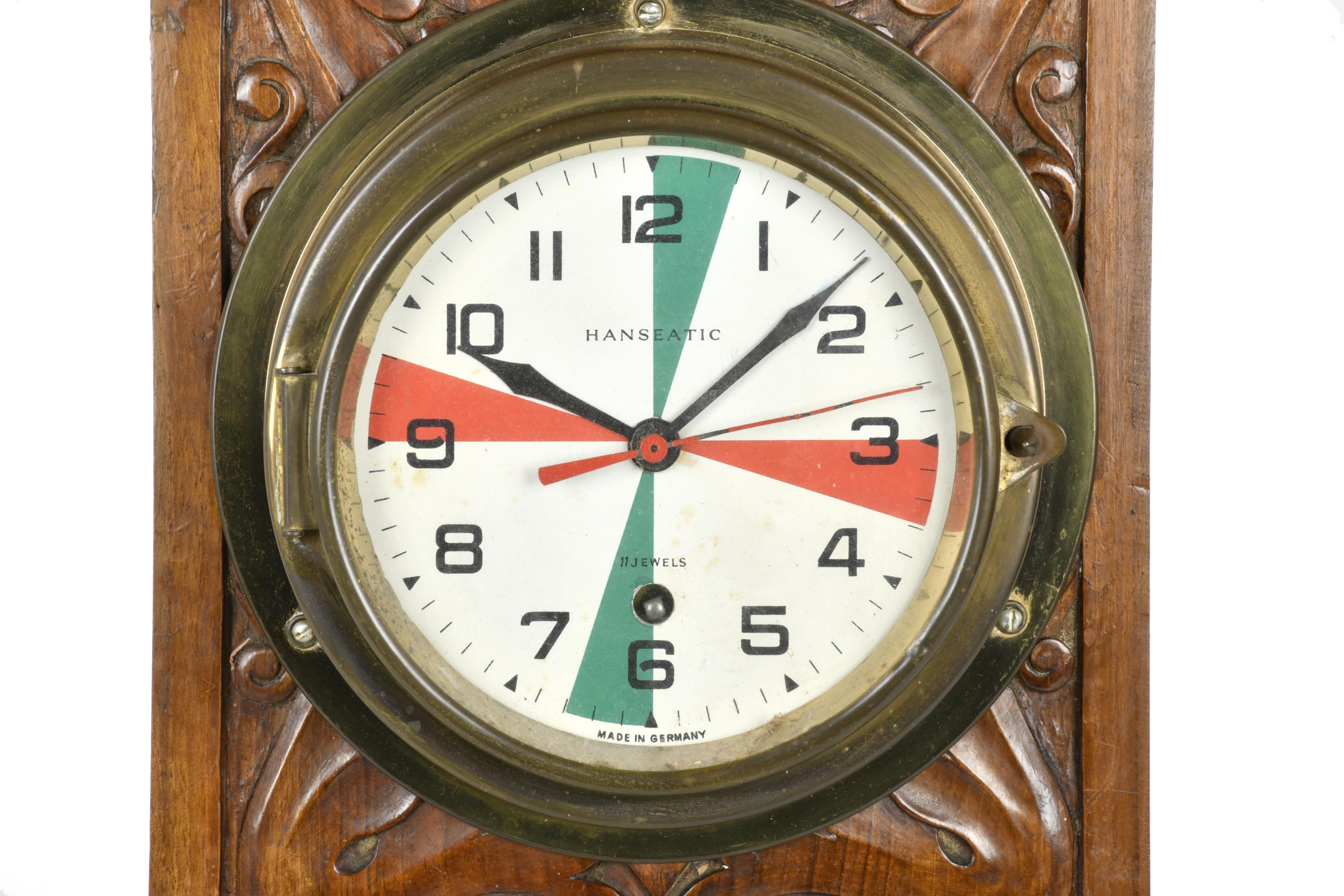 Reloj de navegación marítima alemán Hanseatic, siglo XX. 