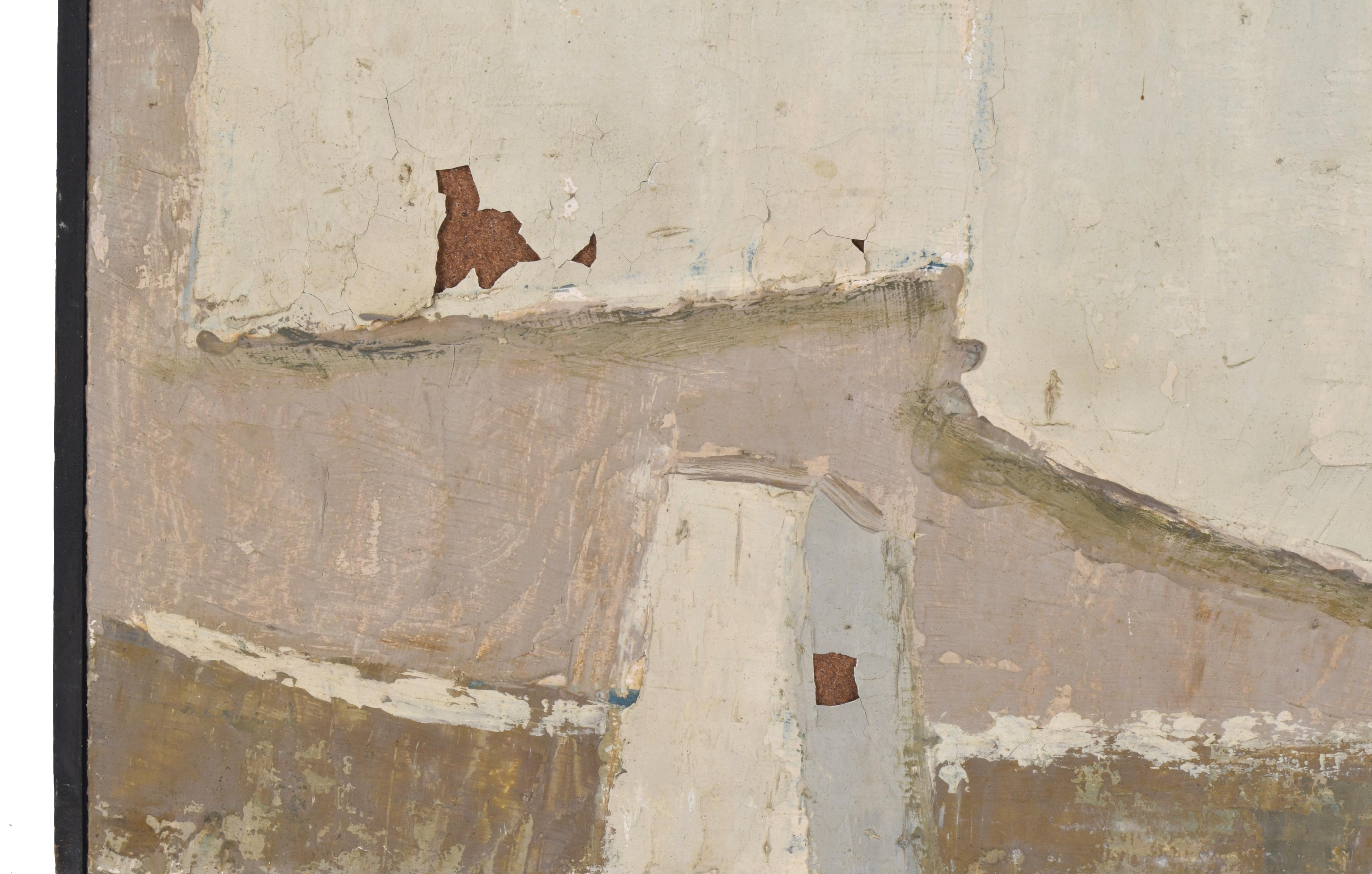 CONCHA IBAÑEZ (1929). "Paisaje con casas", 1967.
