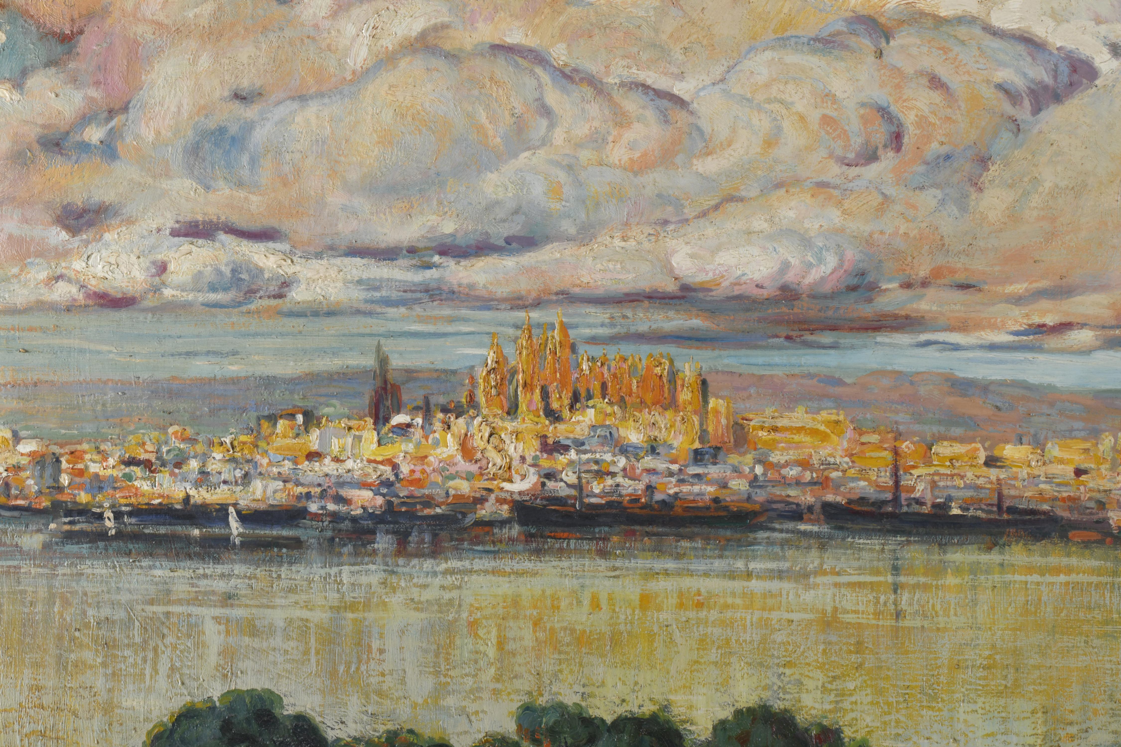 ESCUELA ESPAÑOLA, SIGLO XIX-XX. "La hora dorada", Mallorca.