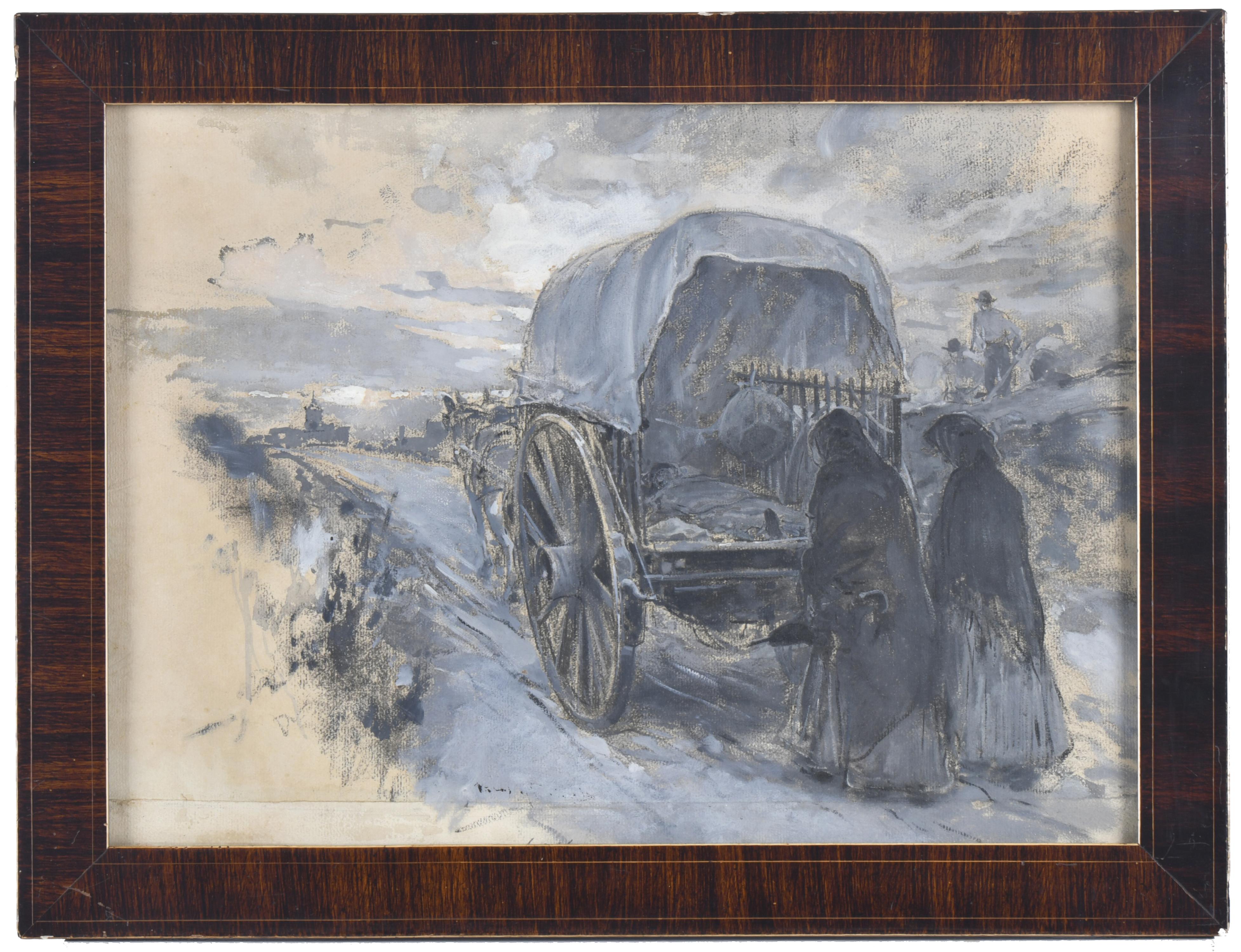 ARCADI MAS I FONDEVILA (1852-1934). "Camino del cementerio".
