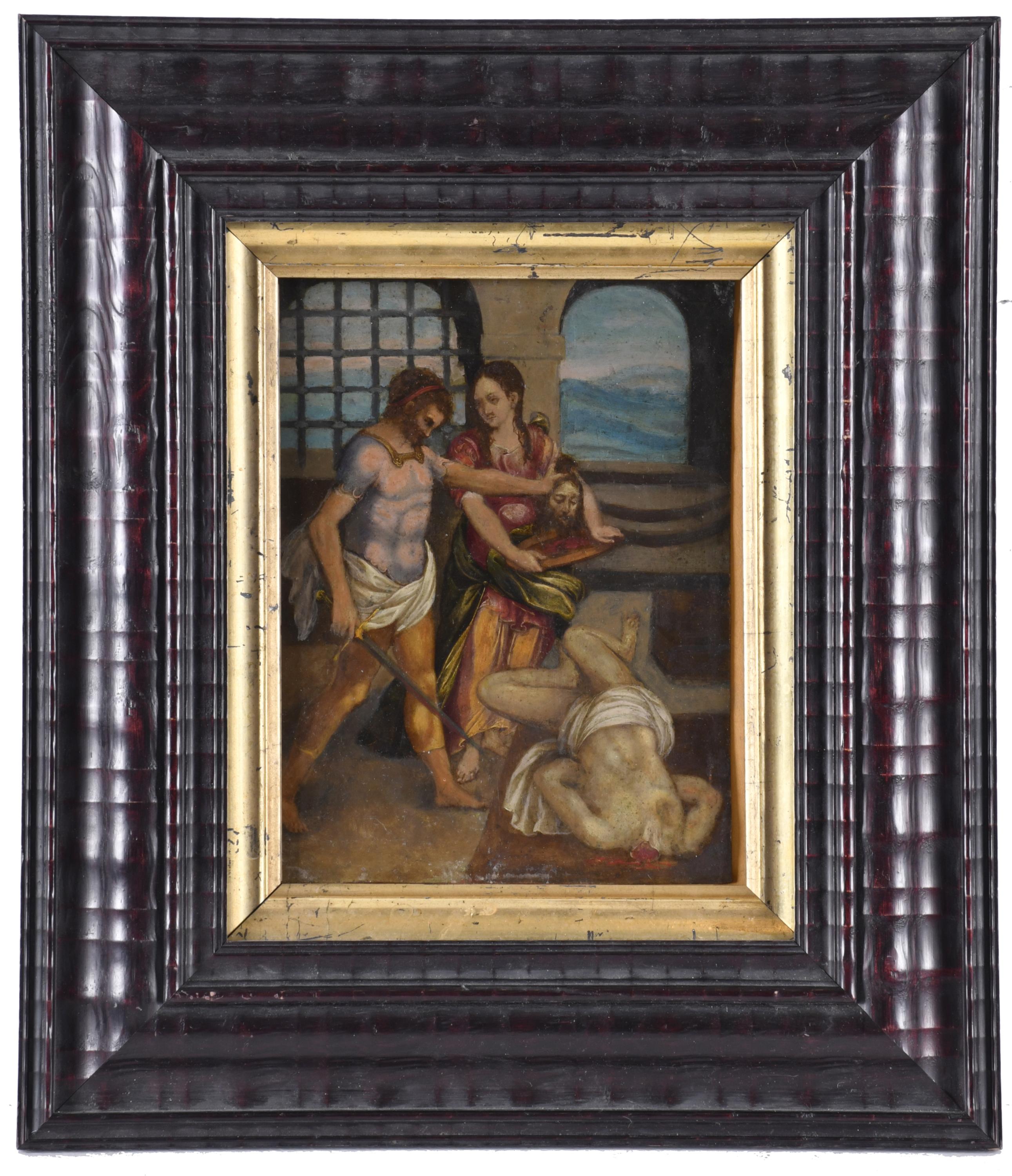 ESCUELA ESPAÑOLA, SIGLO XVIII. "Decapitación de San Juan".