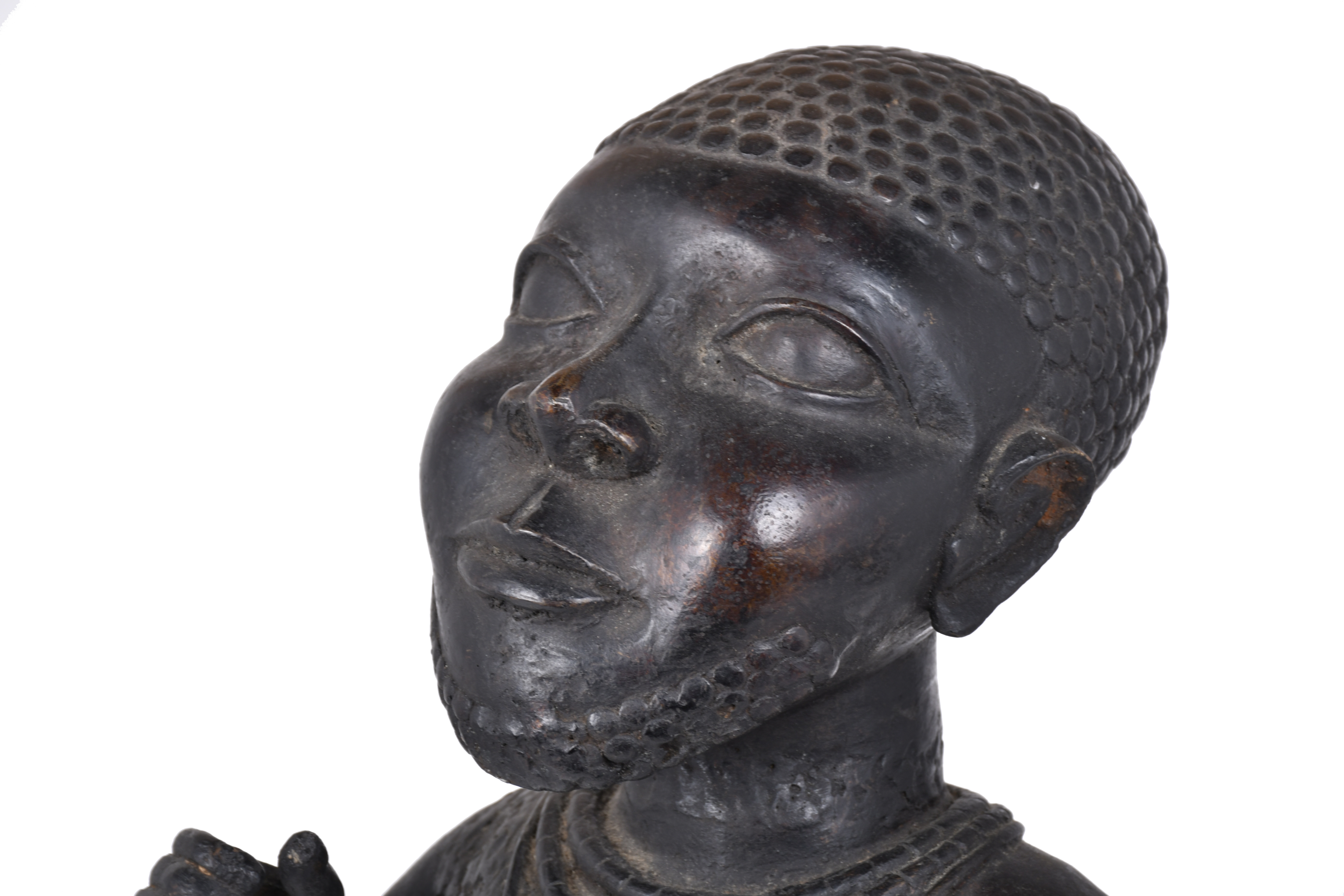 ESCUELA AFRICANA, SIGLO XX.   Figura en bronce de Benin, Ni