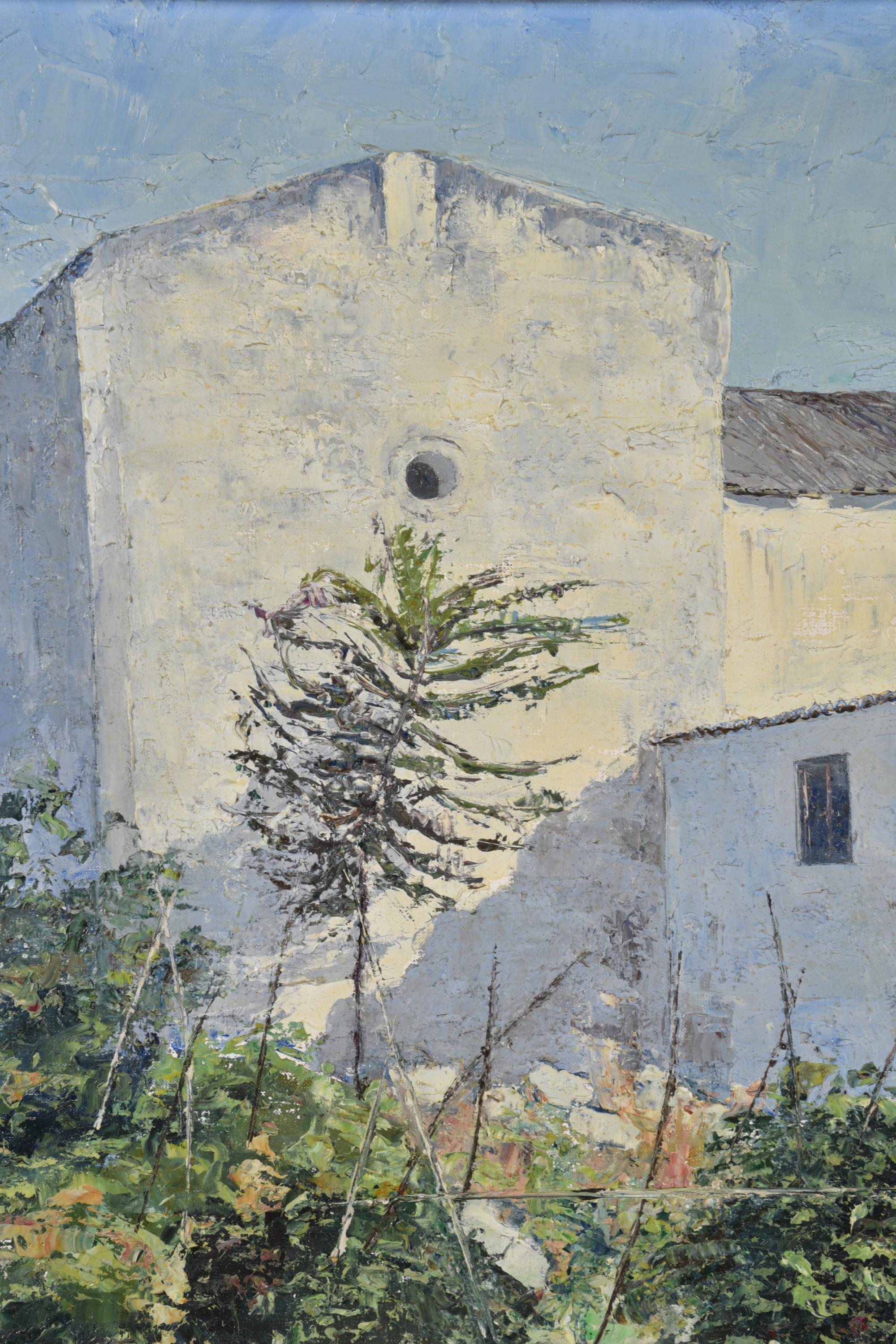 NICOLAS FORTEZA (1918-2010).  "Verdes sobre blancos", Ibiza.