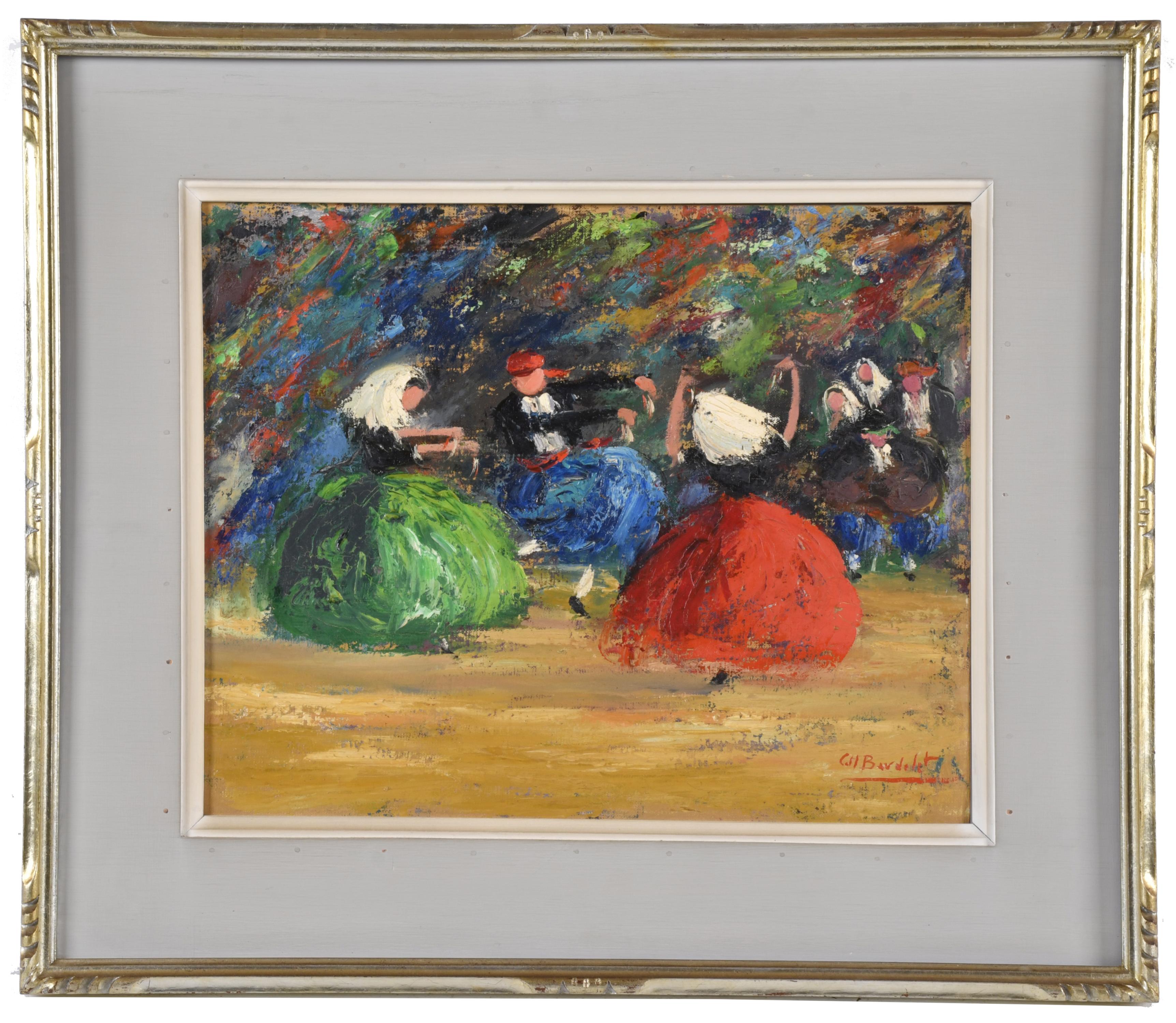 JOSEP COLL BARDOLET (1912-2007). "Bailarinas de Ibiza".