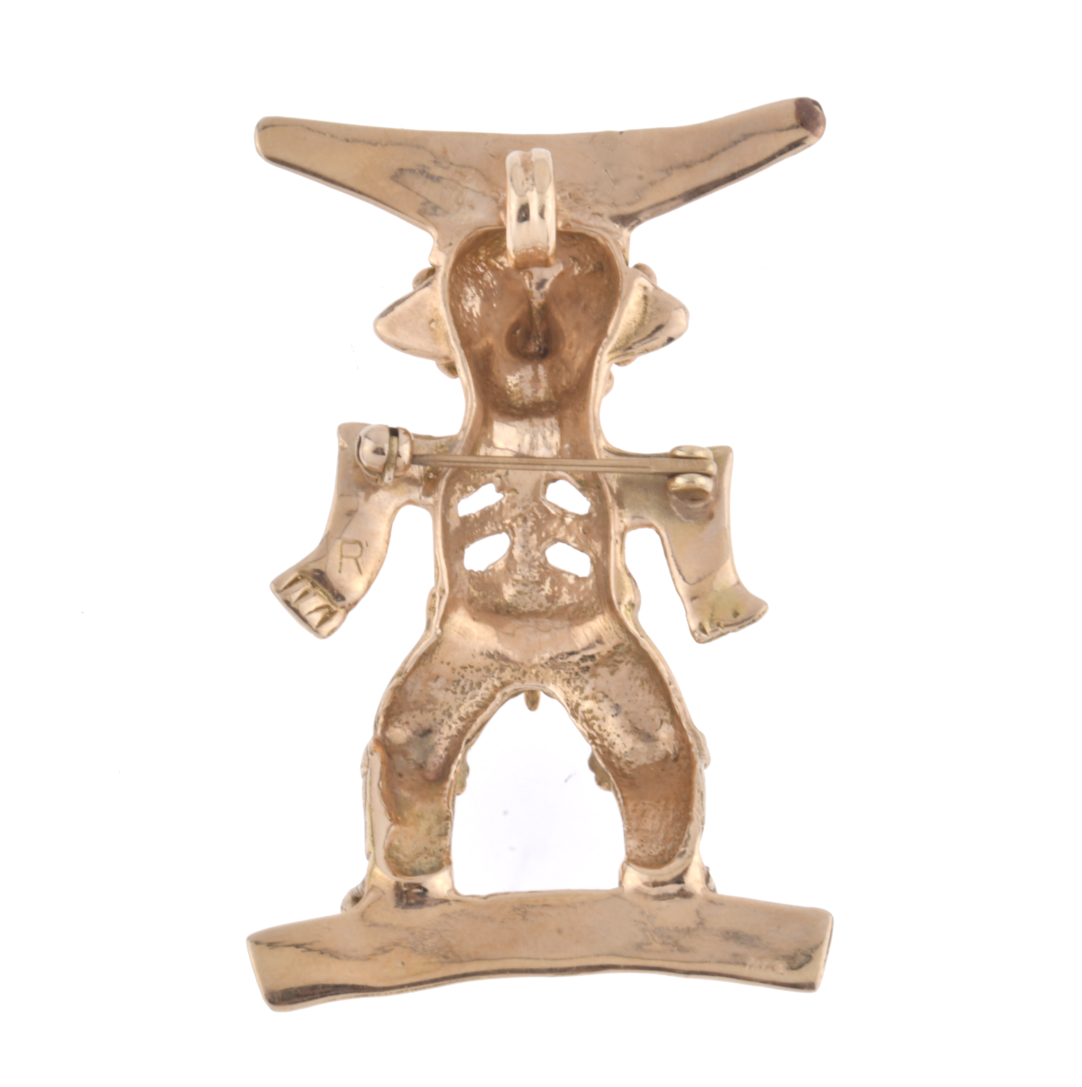 Broche - colgante en forma de figura pre colombina.