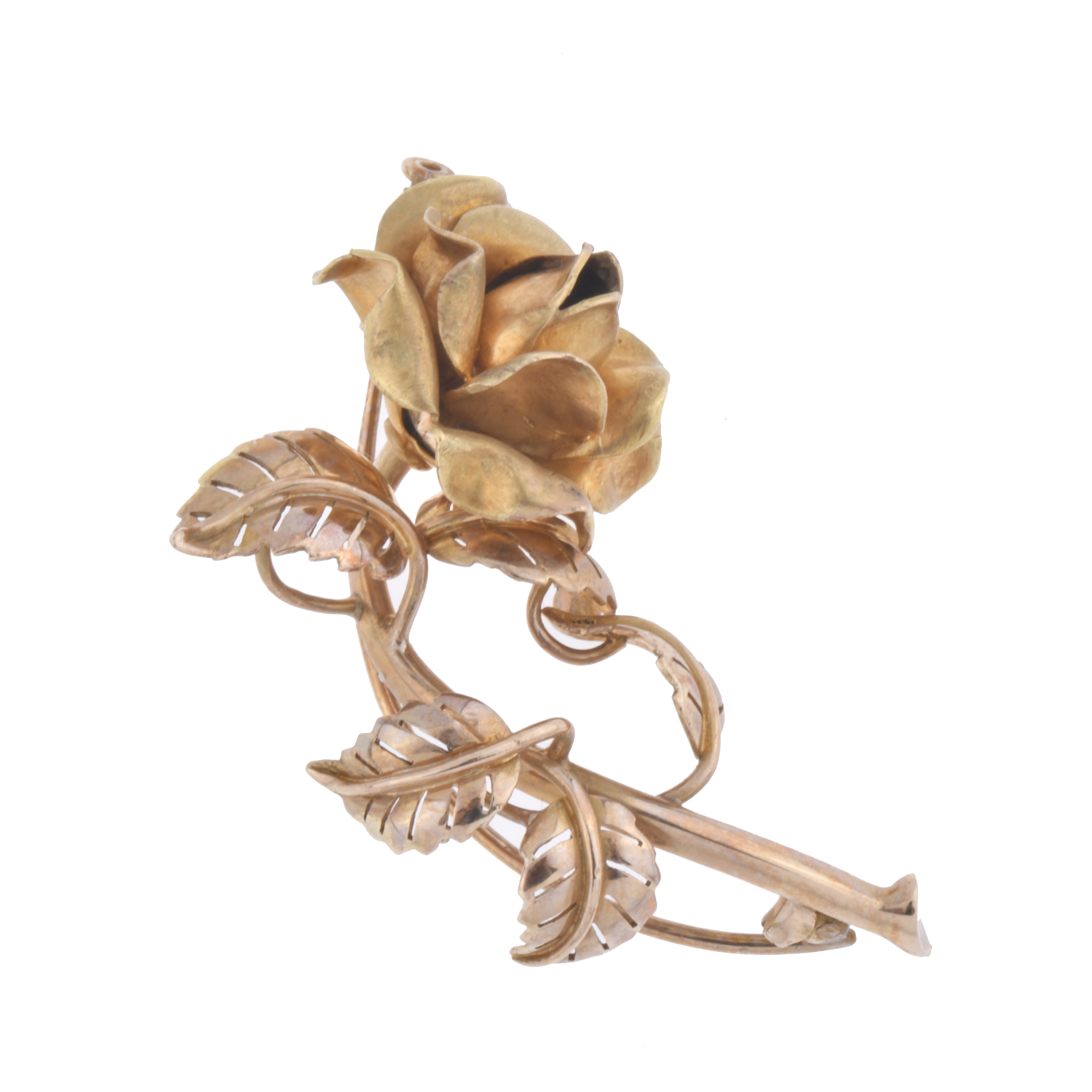 Broche en forma de rosa.