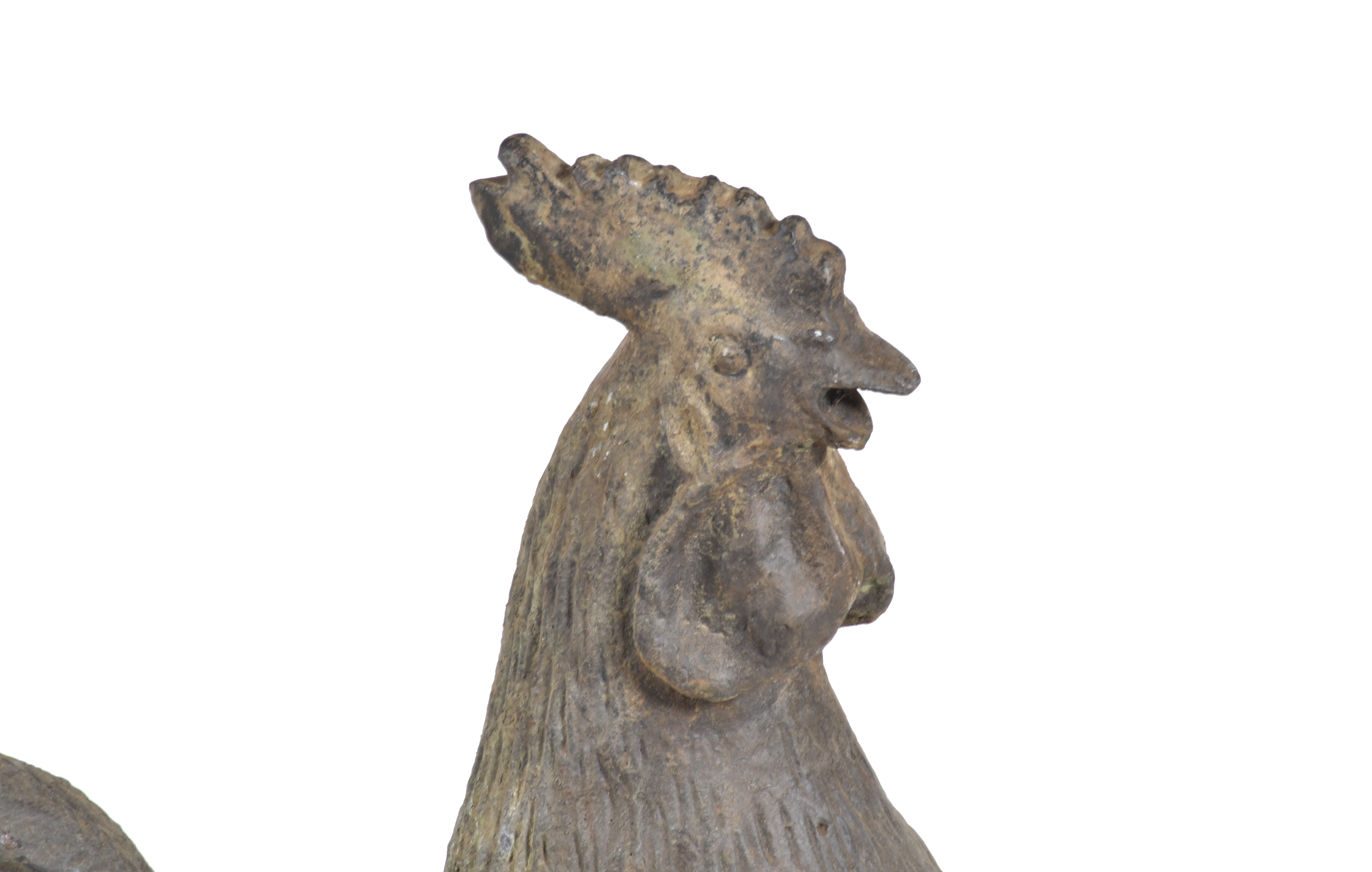Figura de jardín en forma de gallo, siglo XX. 