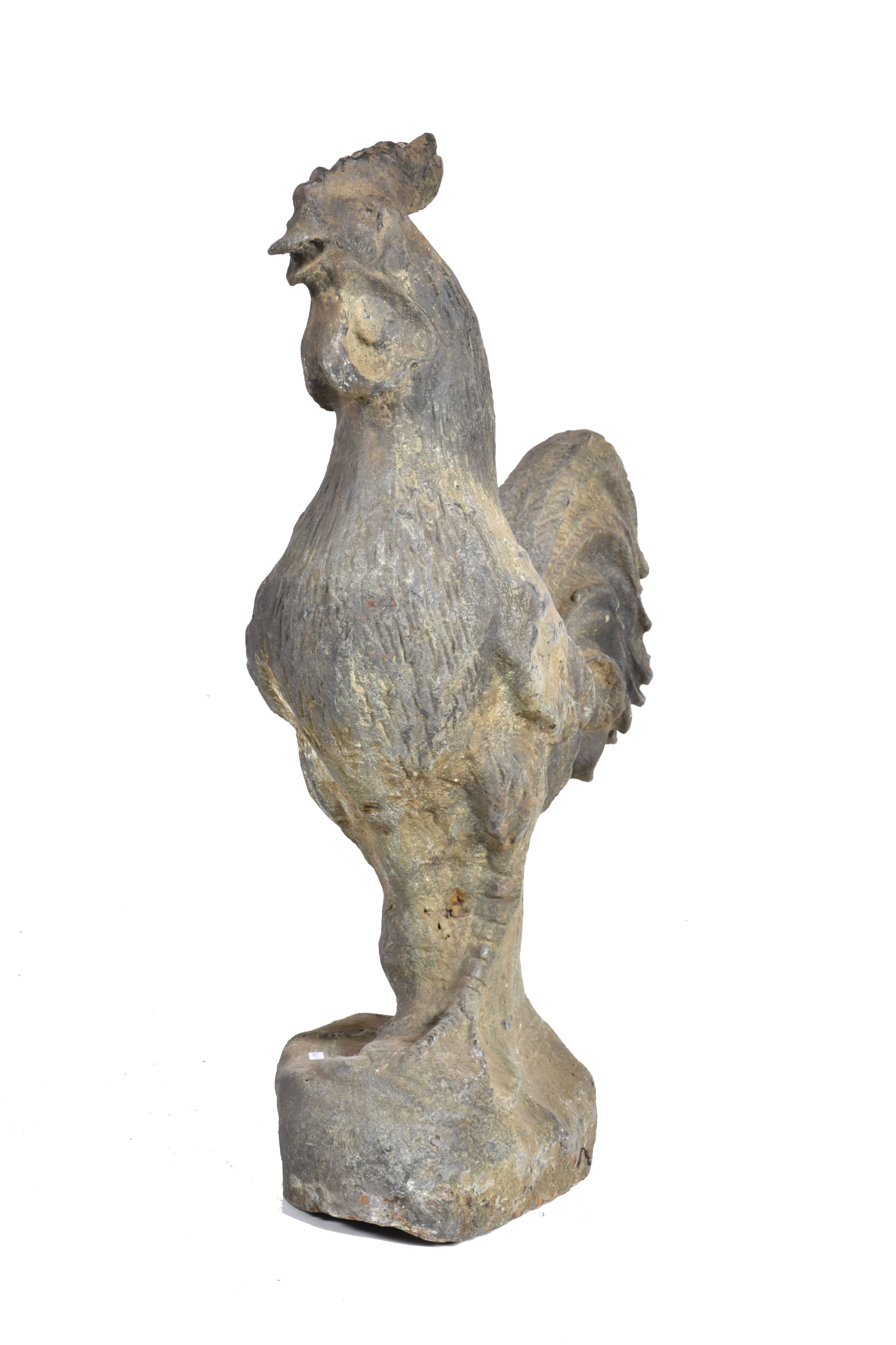 Figura de jardín en forma de gallo, siglo XX. 