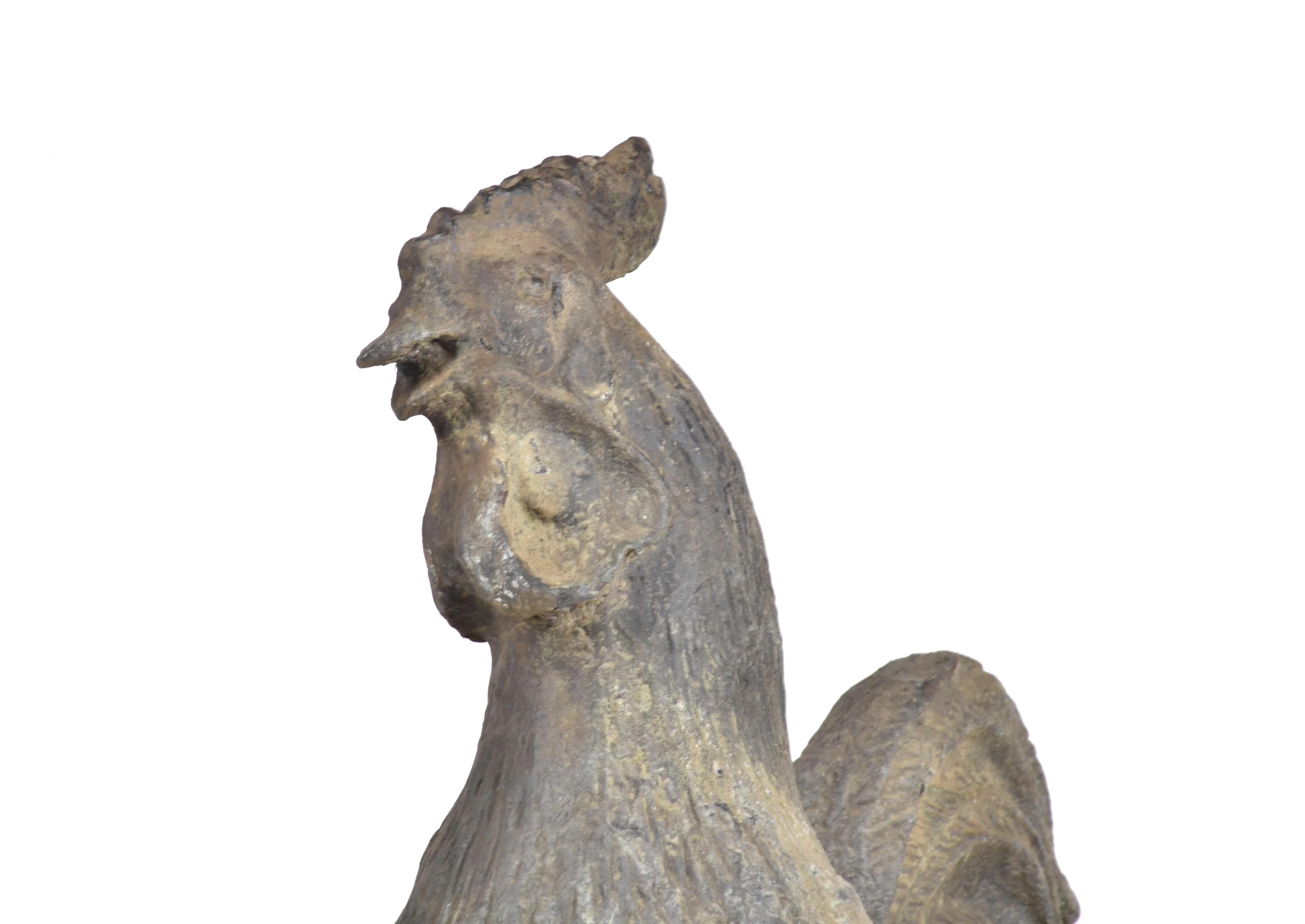 Figura de jardín en forma de gallo, siglo XX. 