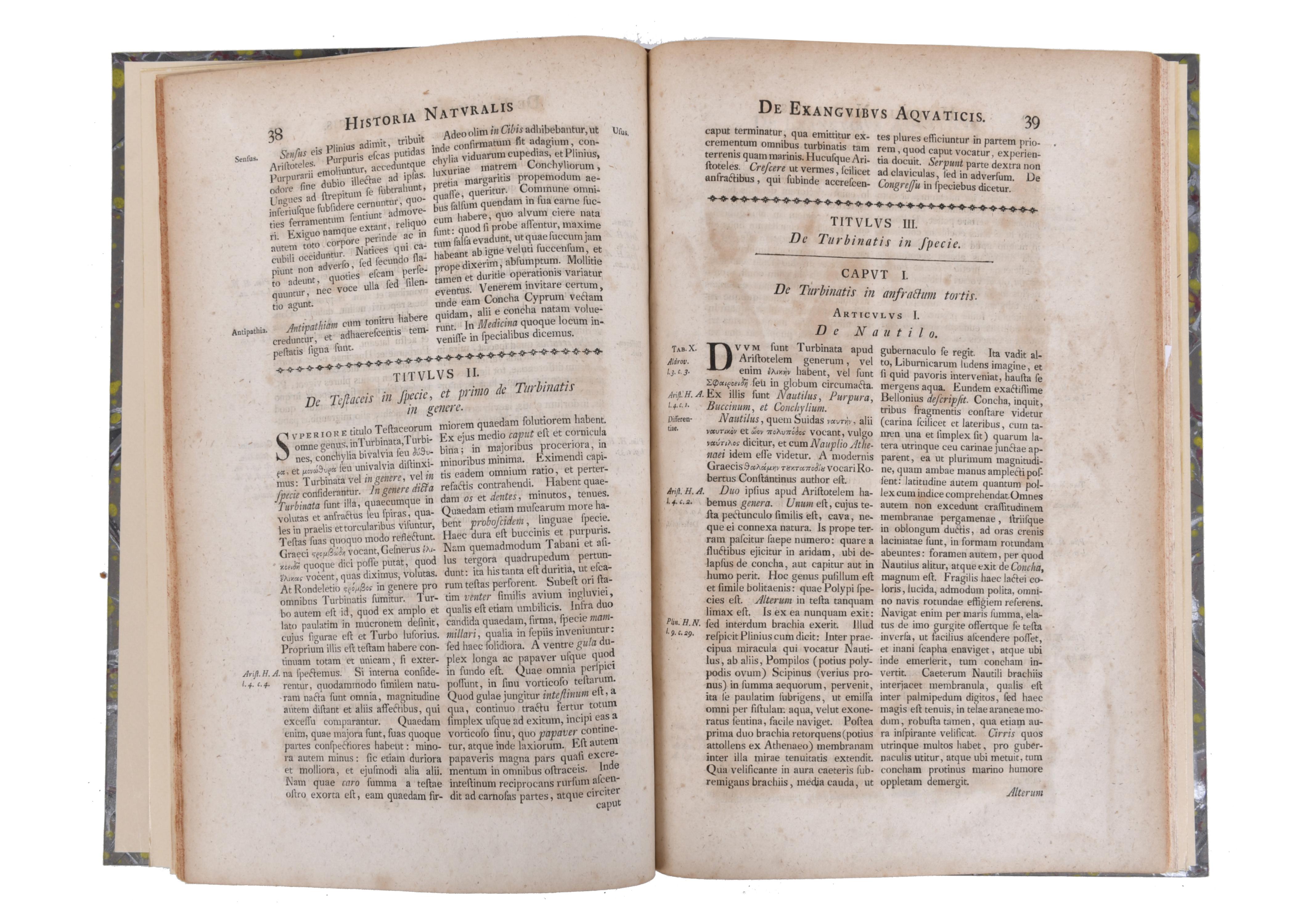 JOHN JONSTON (1603 - 1675). Historiae Naturalis de Exanguib