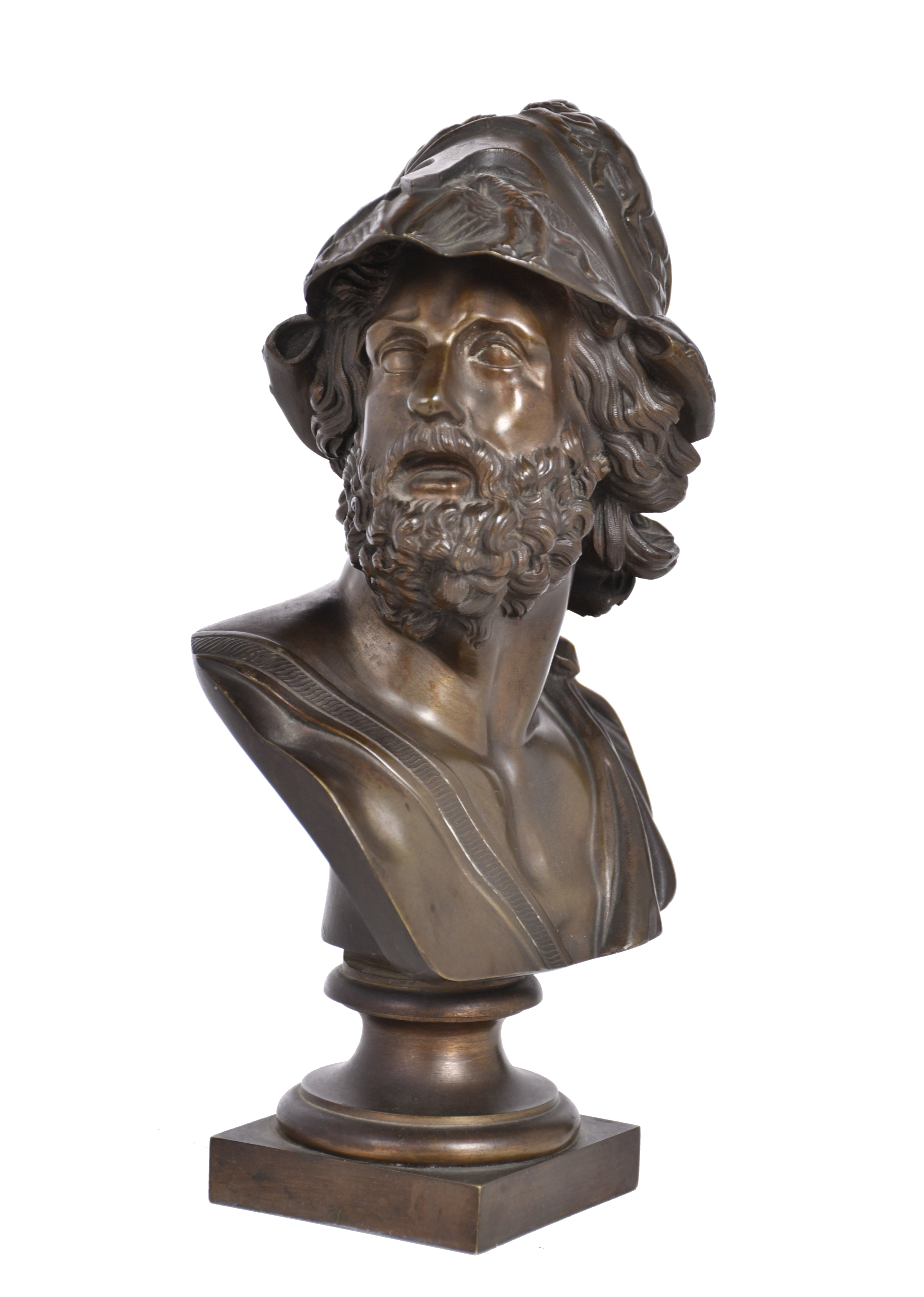 ESCUELA FRANCESA, SIGLO XIX.  “Busto de Áyax”, Grand Tour, 