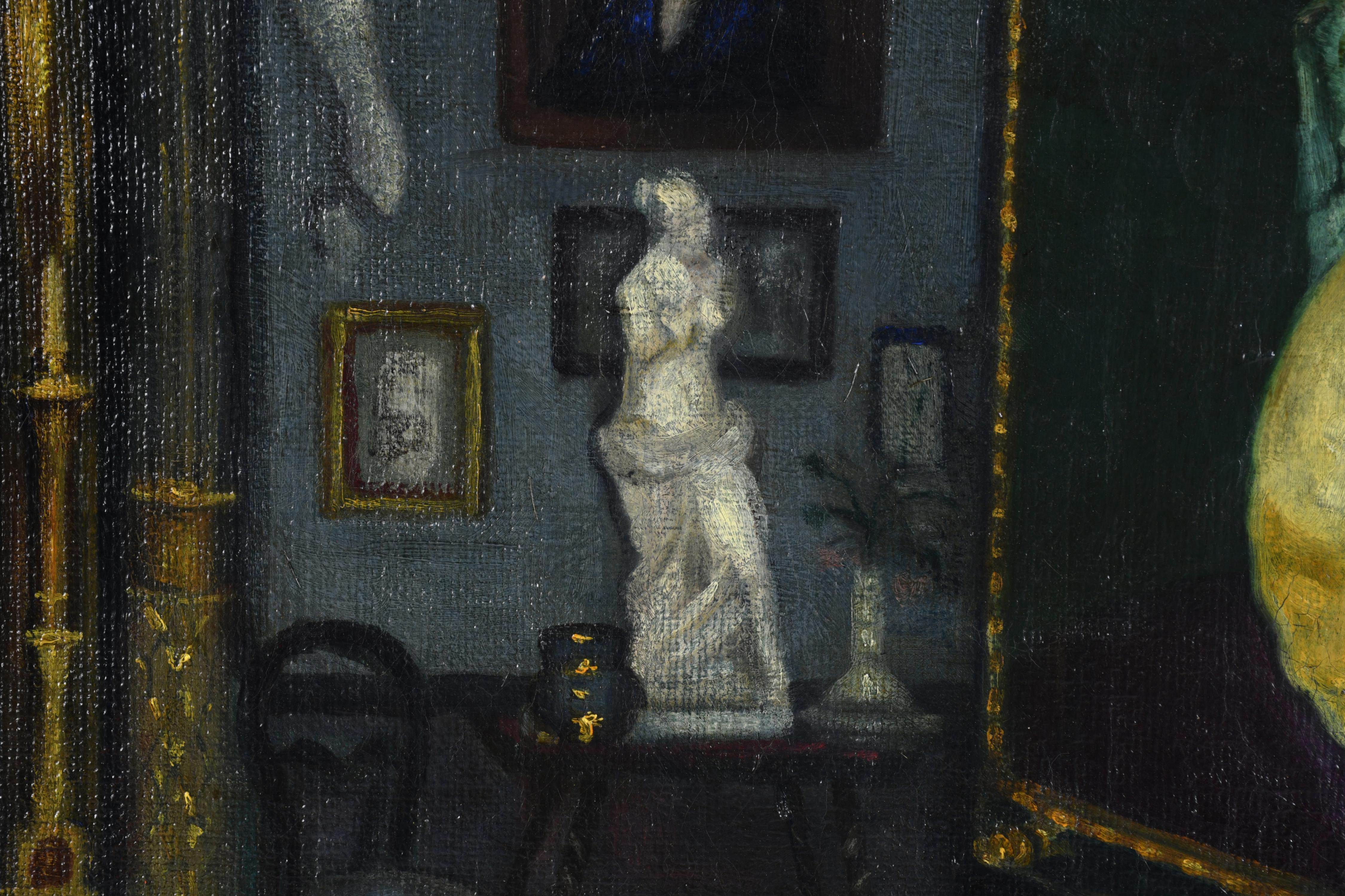 YAGO CESAR (1890-1975).  "Un ricón de mi estudio". 