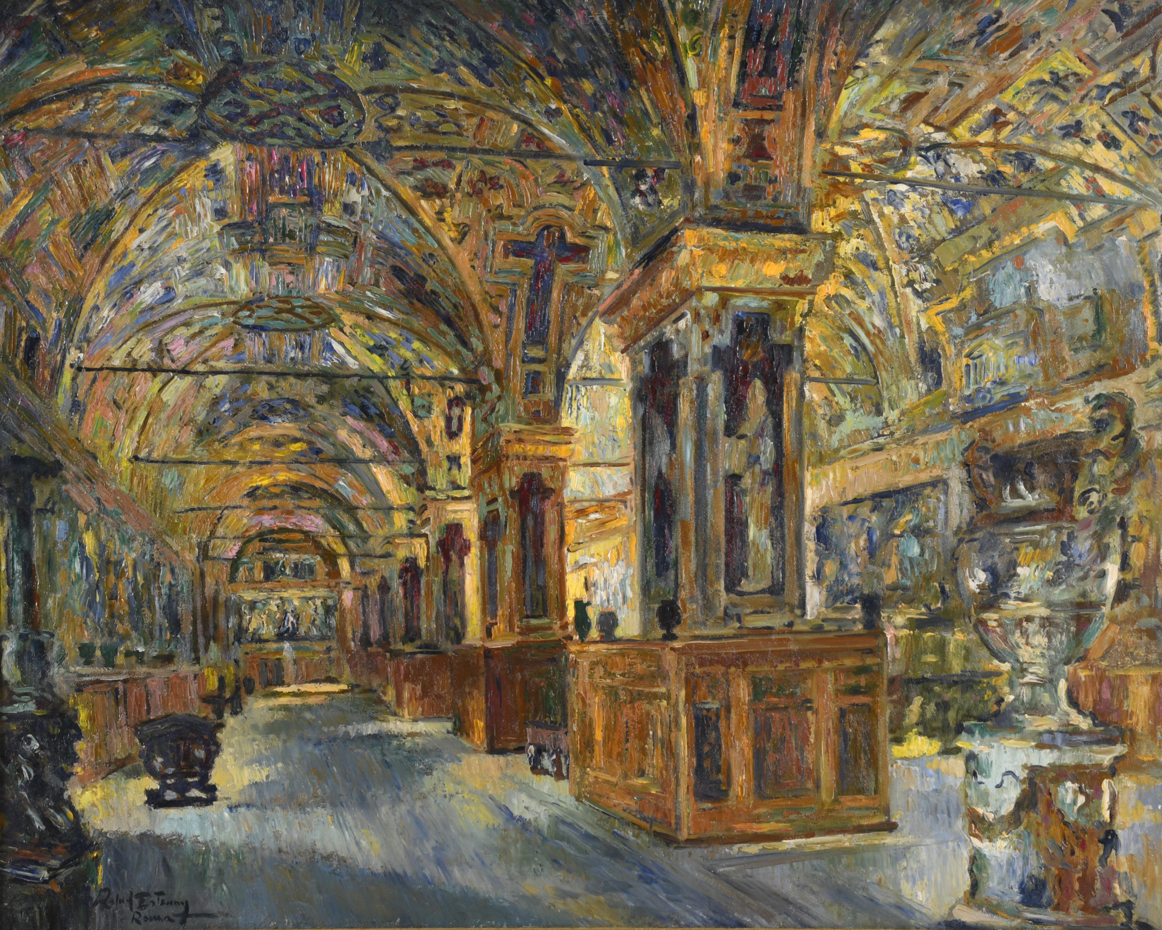 RAFAEL ESTRANY Y ROS (1884-1958). "Interior Biblioteca Apos