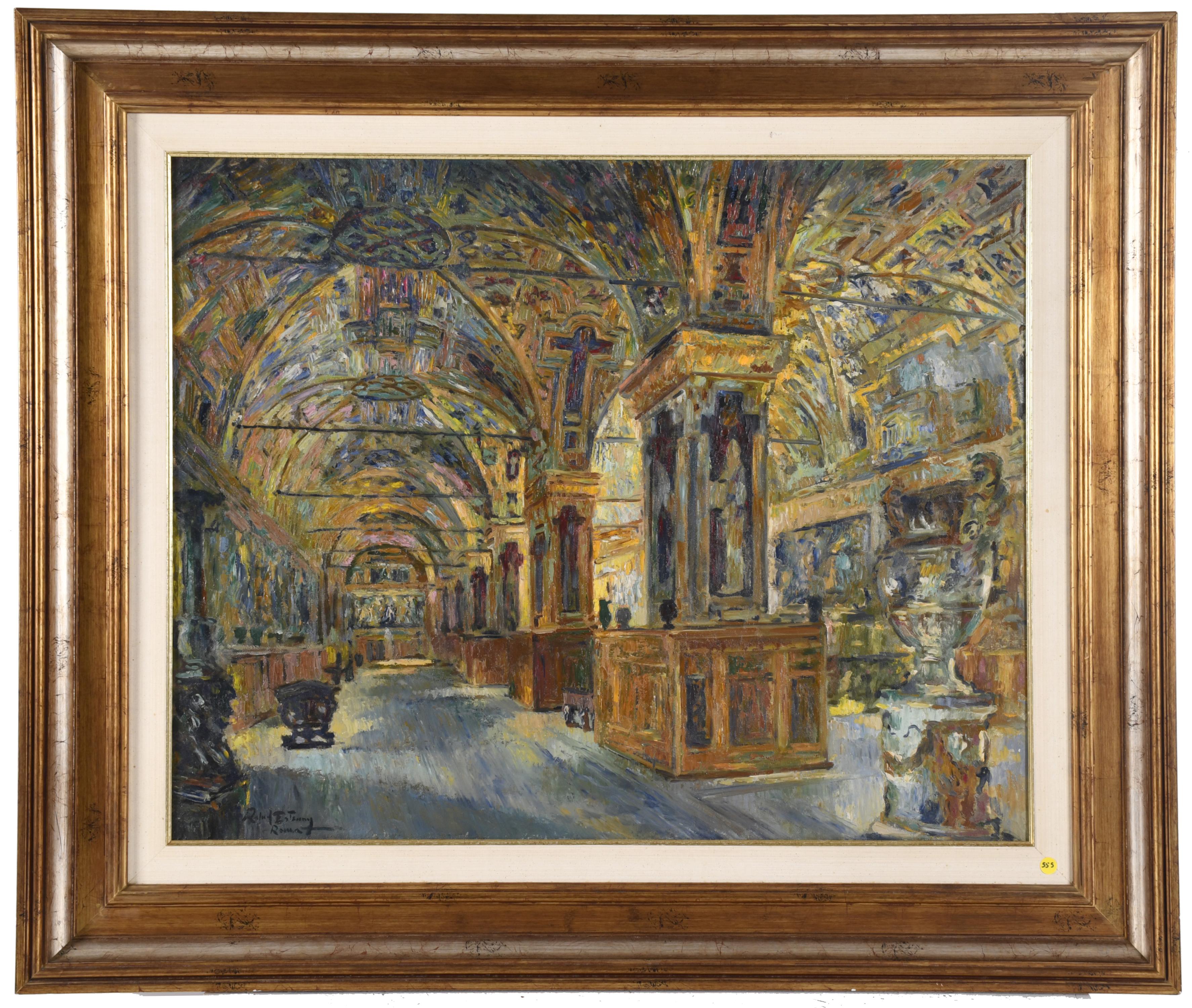 RAFAEL ESTRANY Y ROS (1884-1958). "Interior Biblioteca Apos