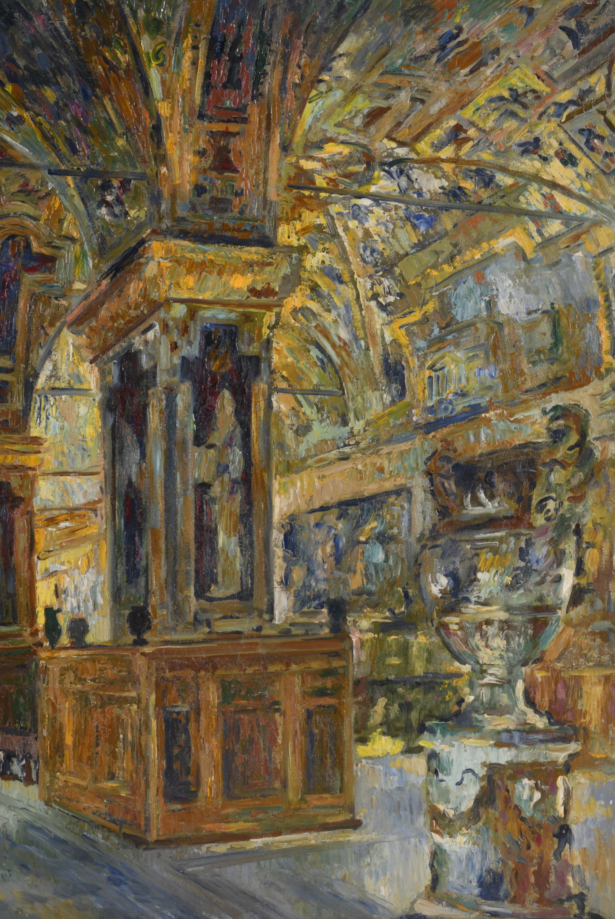 RAFAEL ESTRANY Y ROS (1884-1958). "Interior iglesia", Roma,