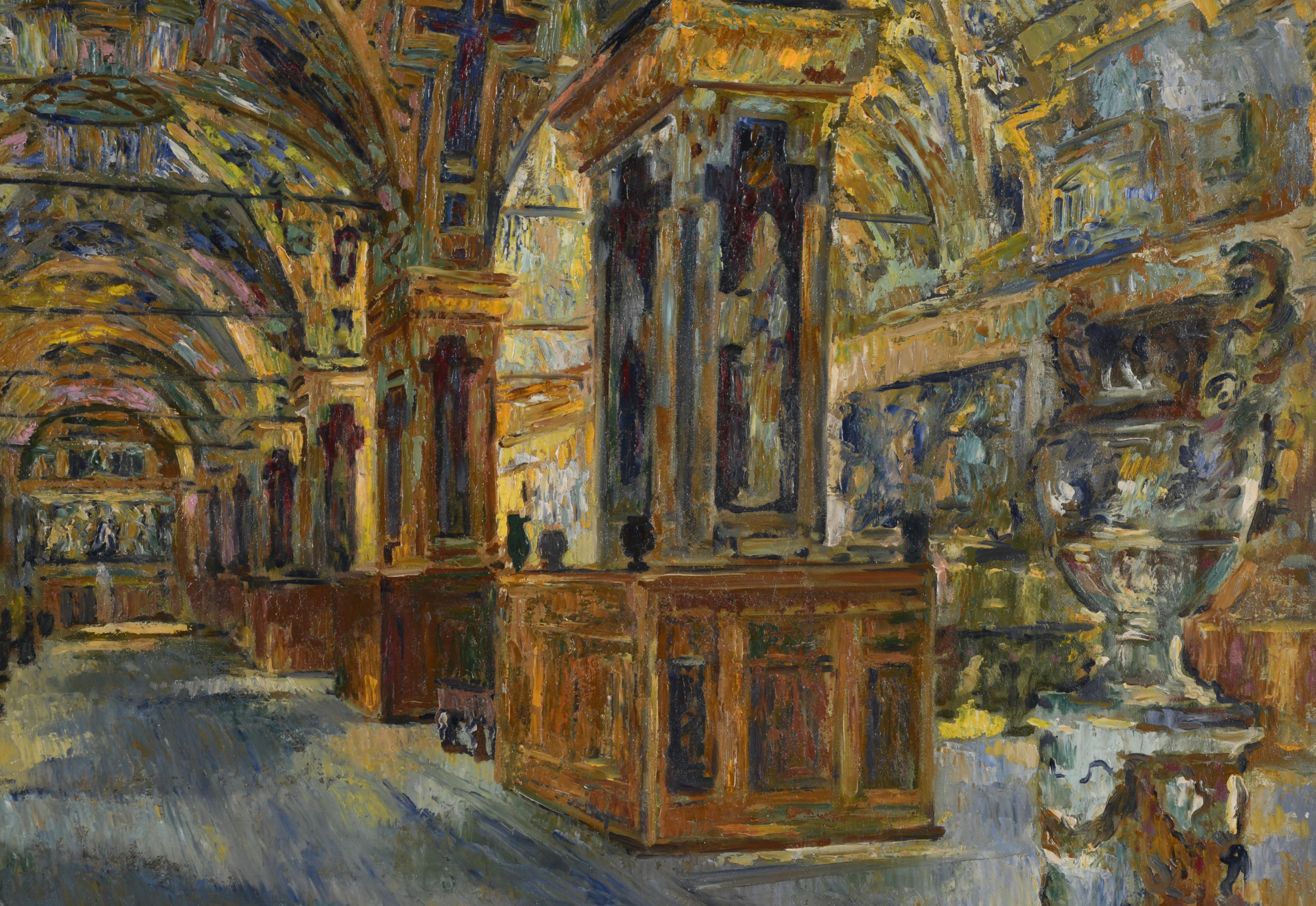 RAFAEL ESTRANY Y ROS (1884-1958). "Interior iglesia", Roma,