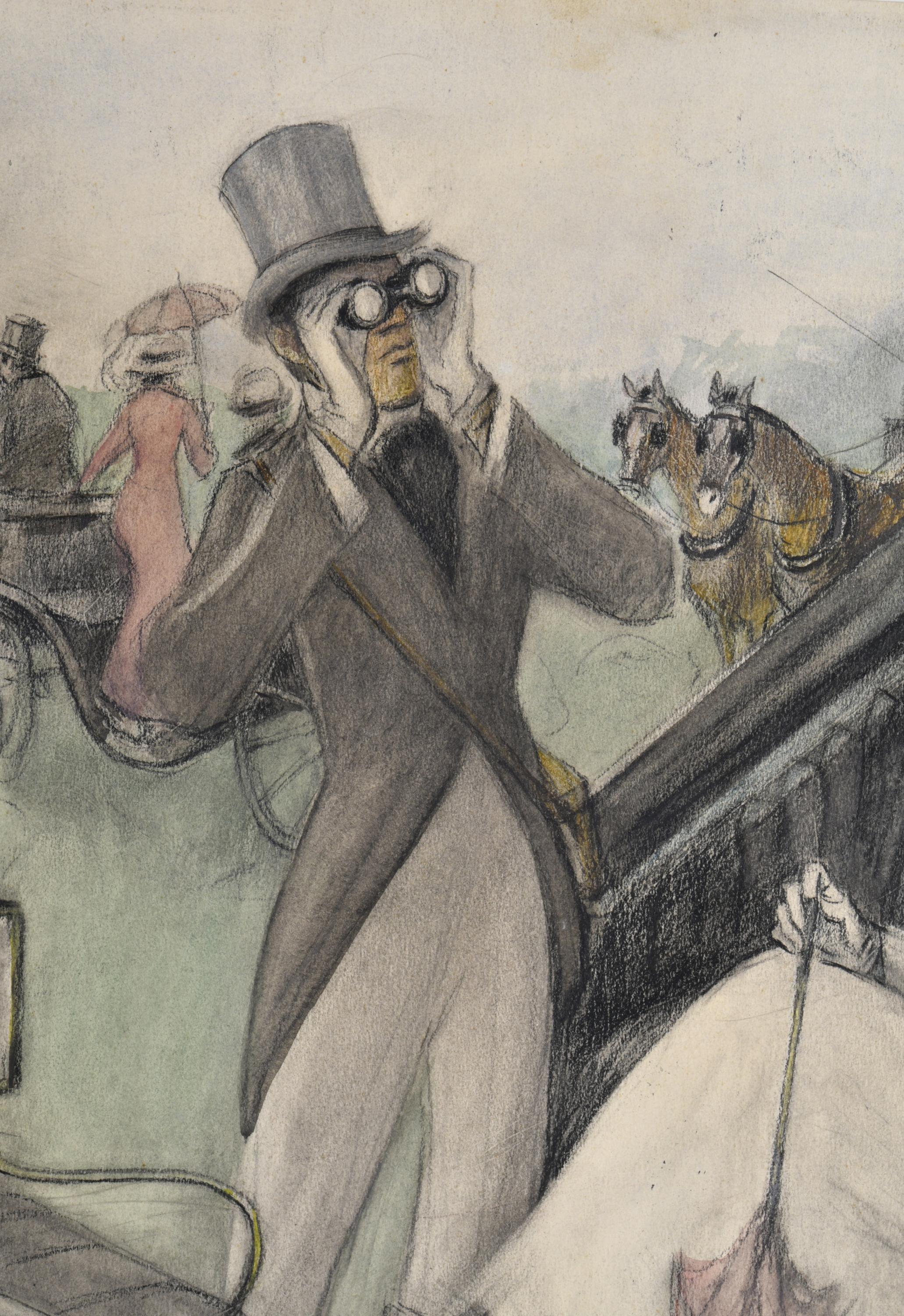 RICARD OPISSO (1880-1966). "Espectadores de la carrera de c