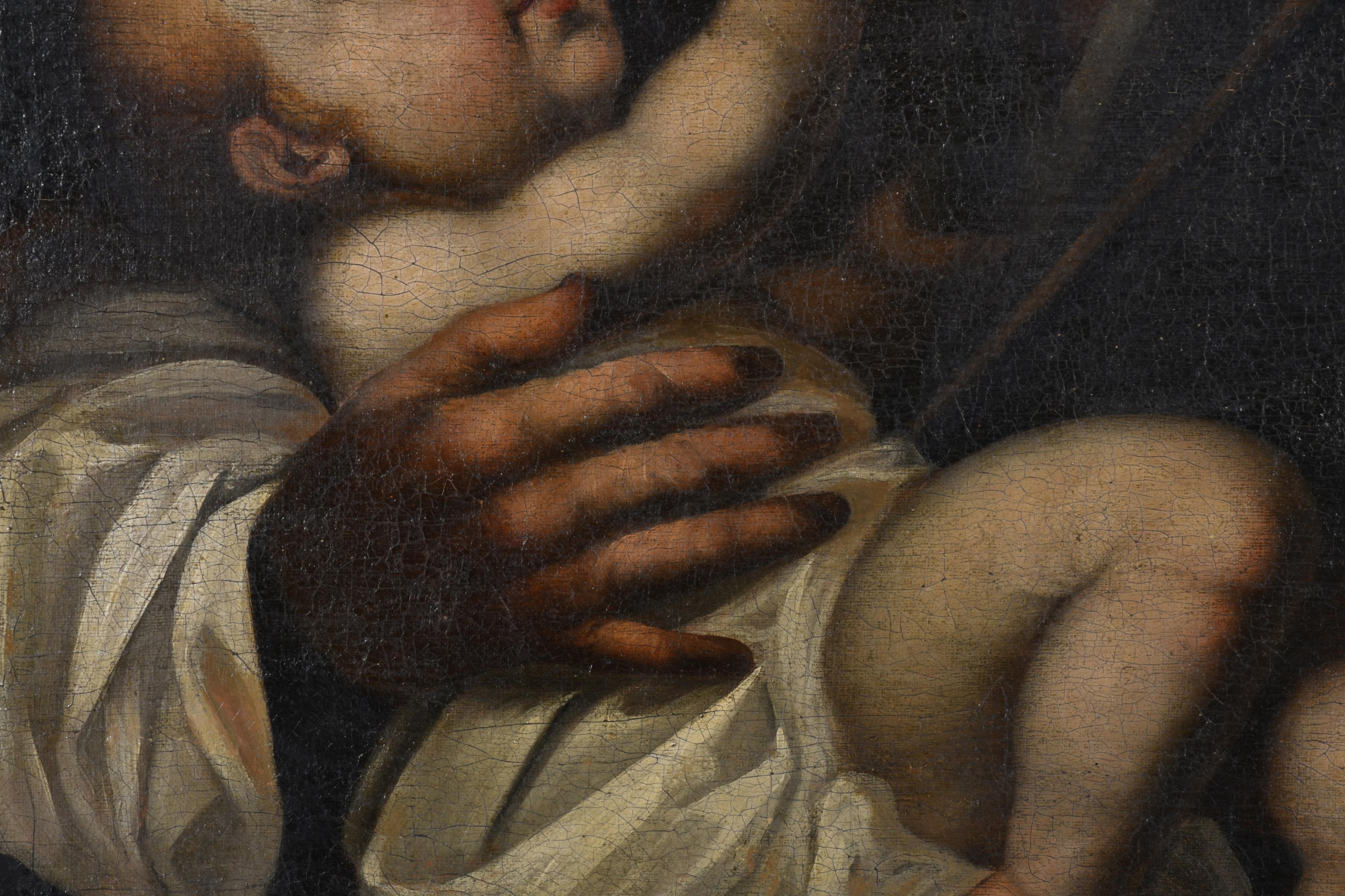 ESCUELA ITALIANA, SIGLO XVIII. "San José y el niño".