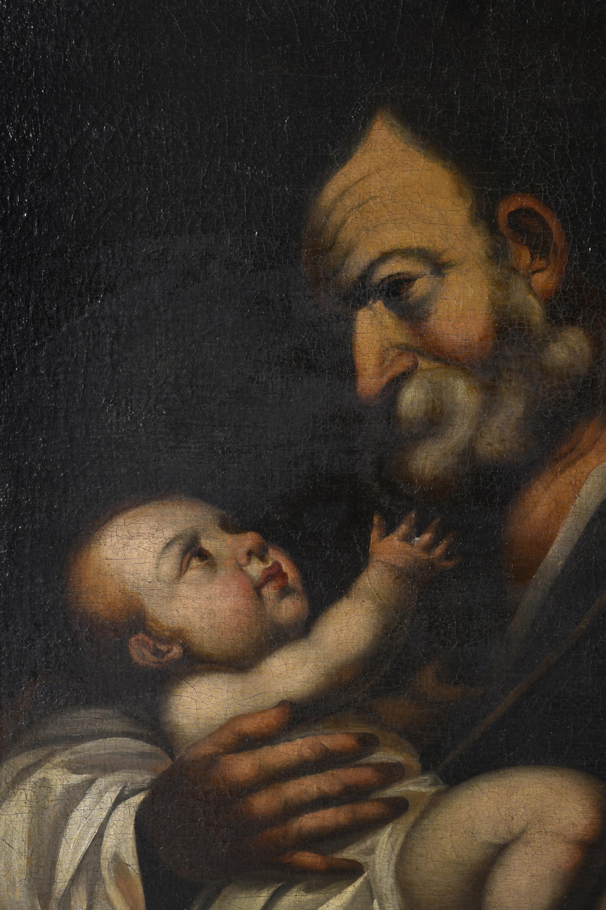 ESCUELA ITALIANA, SIGLO XVIII. "San José y el niño".