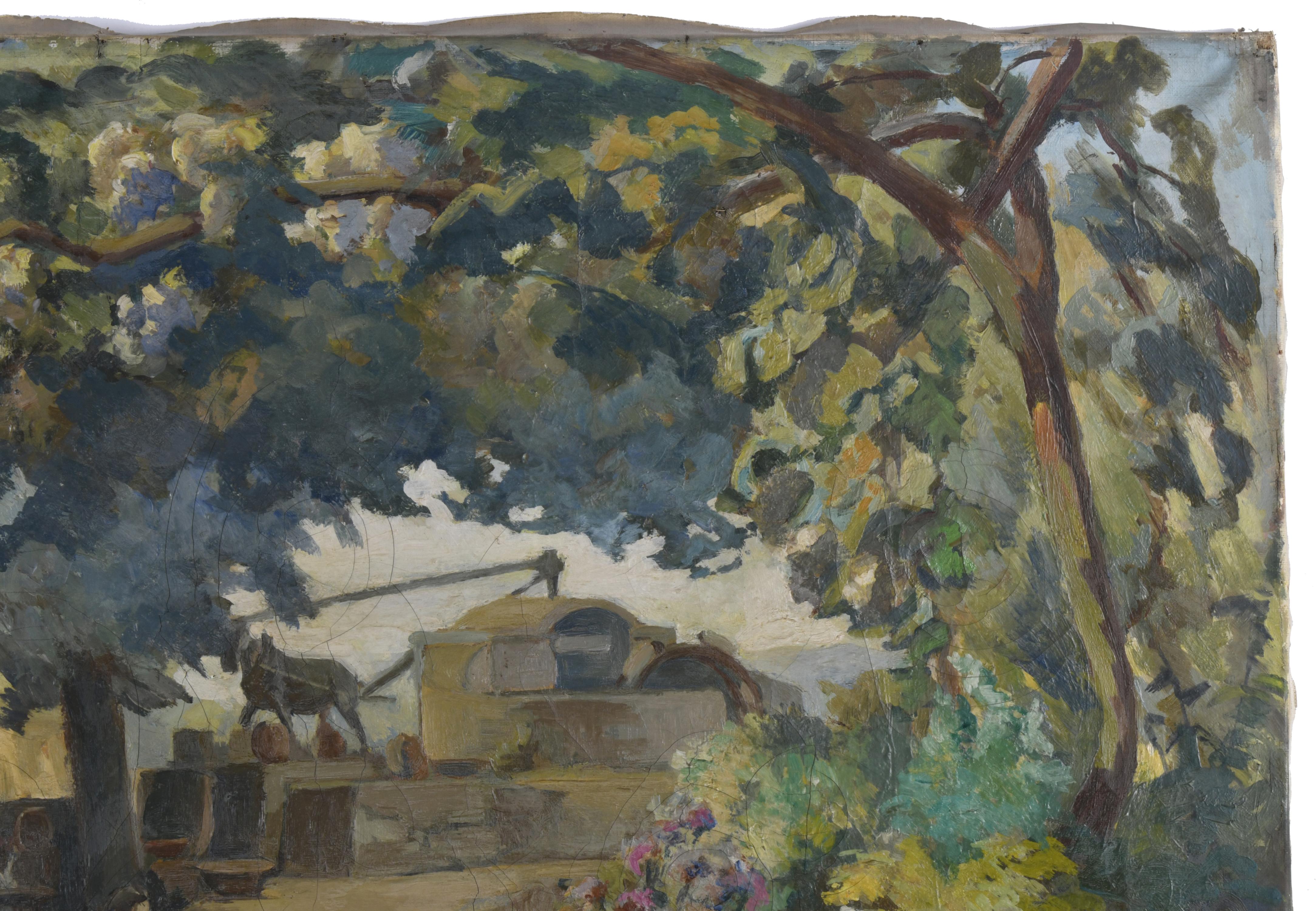 JAUME BERNADES PONT (1910-1973).  "Escena familiar".