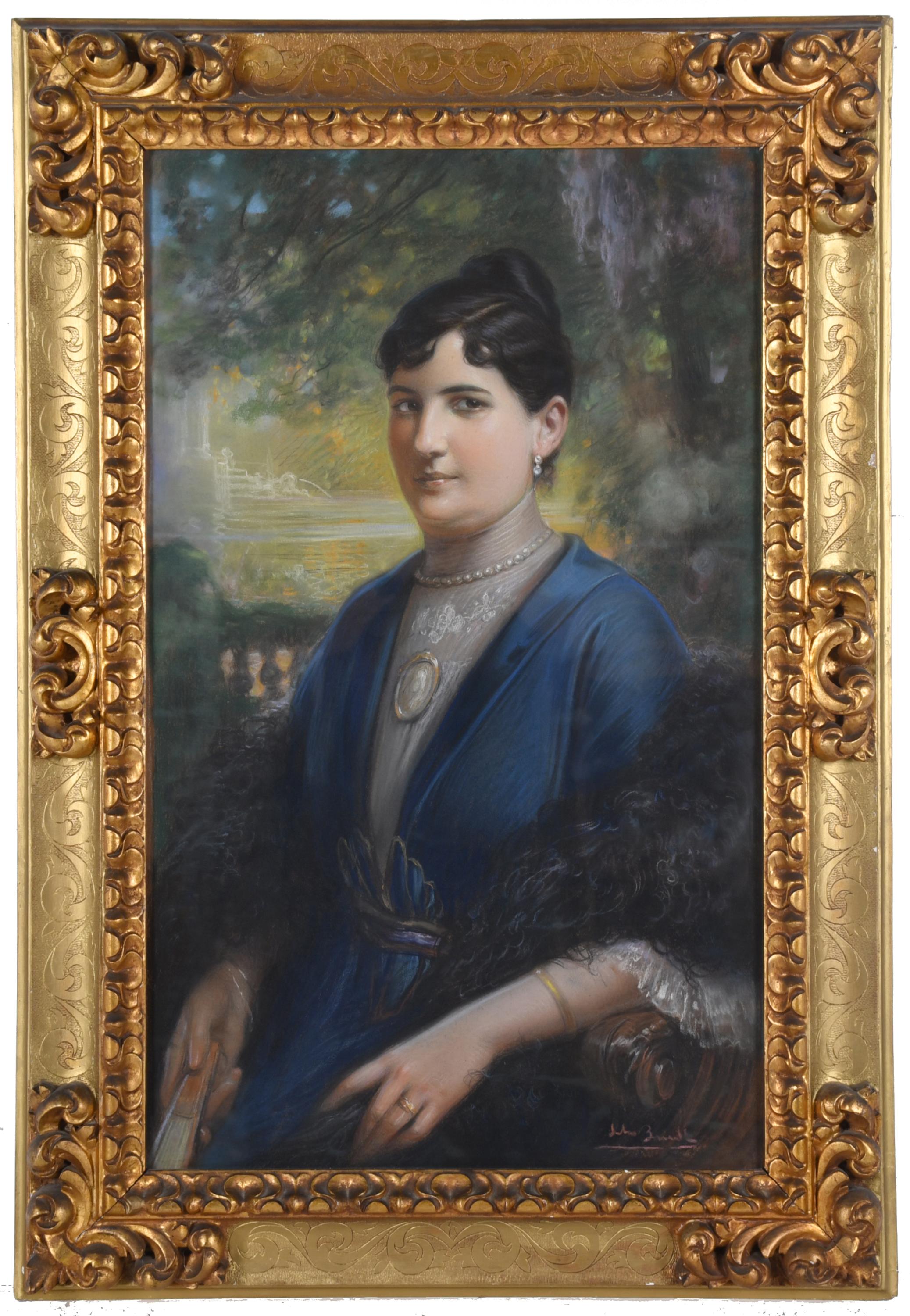 JULIO BORRELL (1877-1957). “Retrato Florentina Sarret Galan