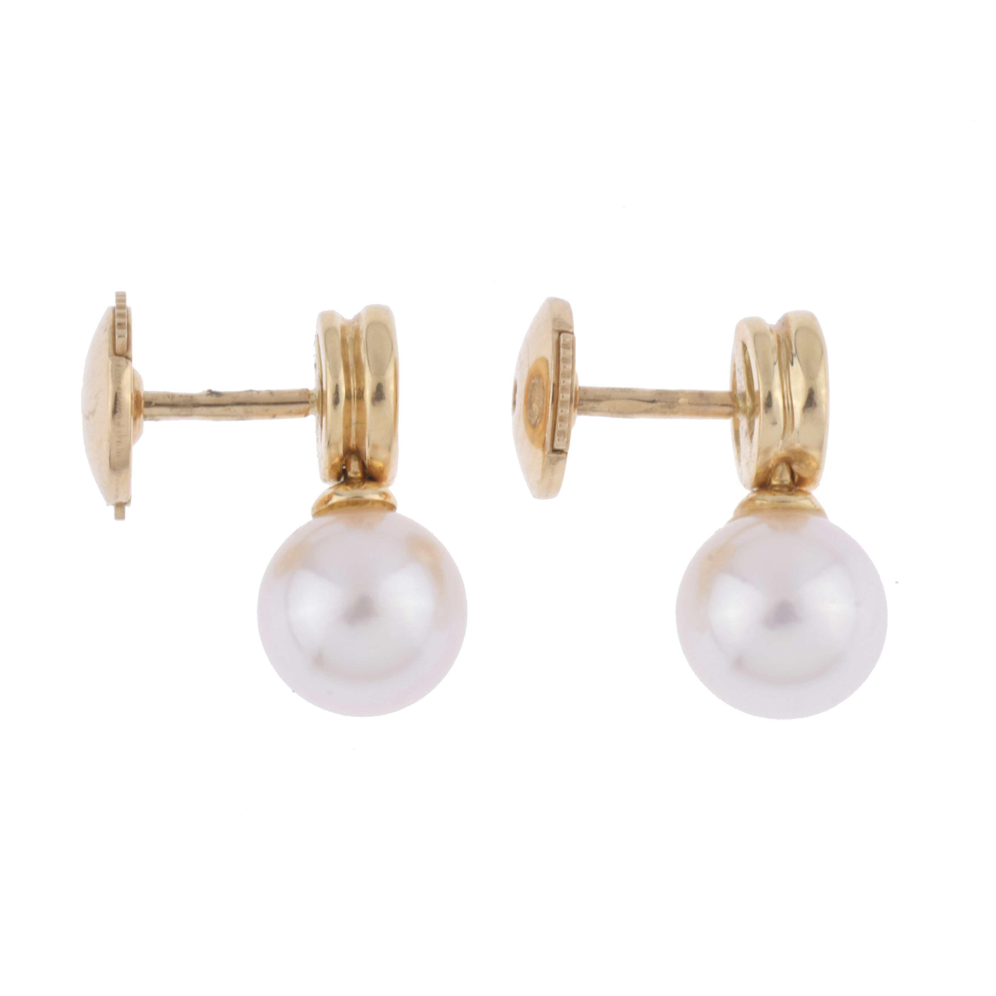 Pendientes tu y yo con diamante y perla.