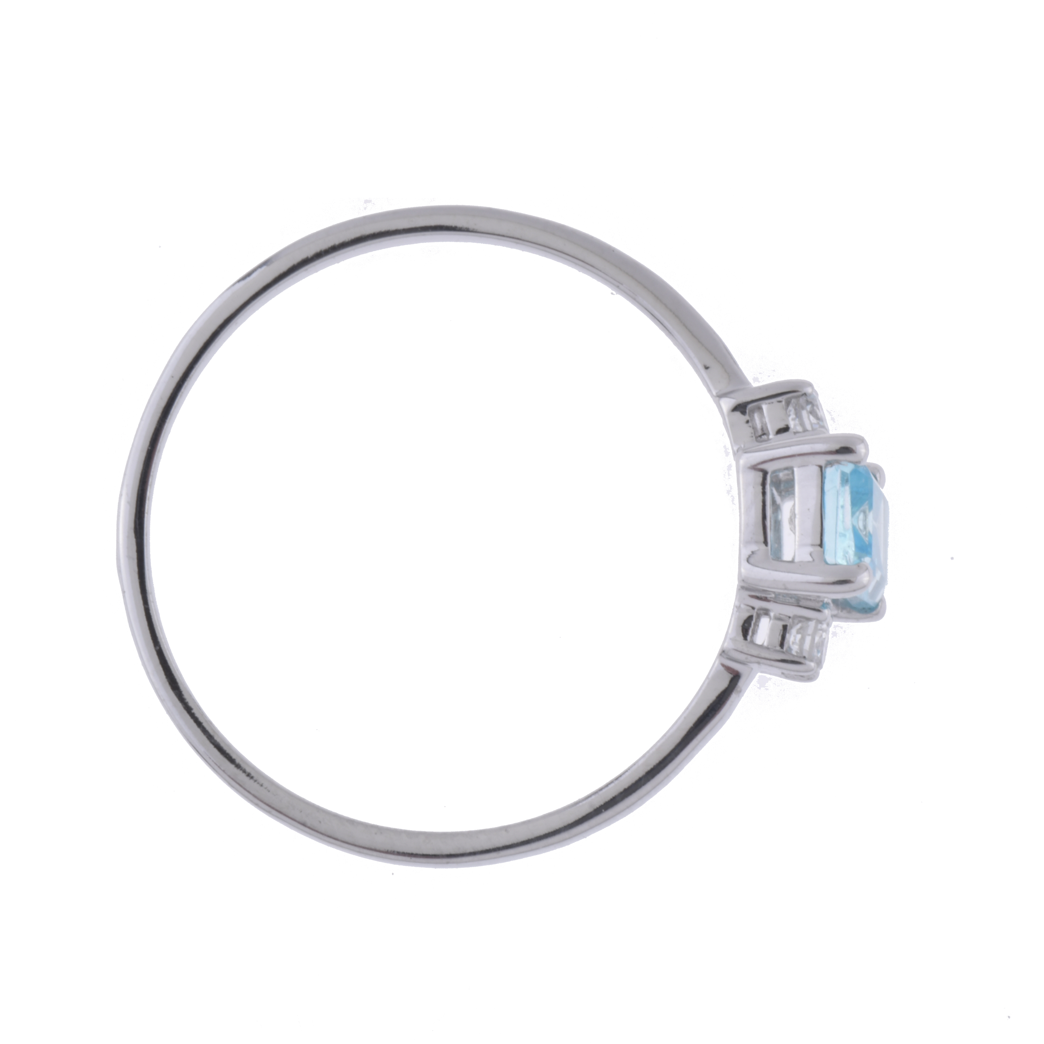 Sortija con cuarzo y diamantes.