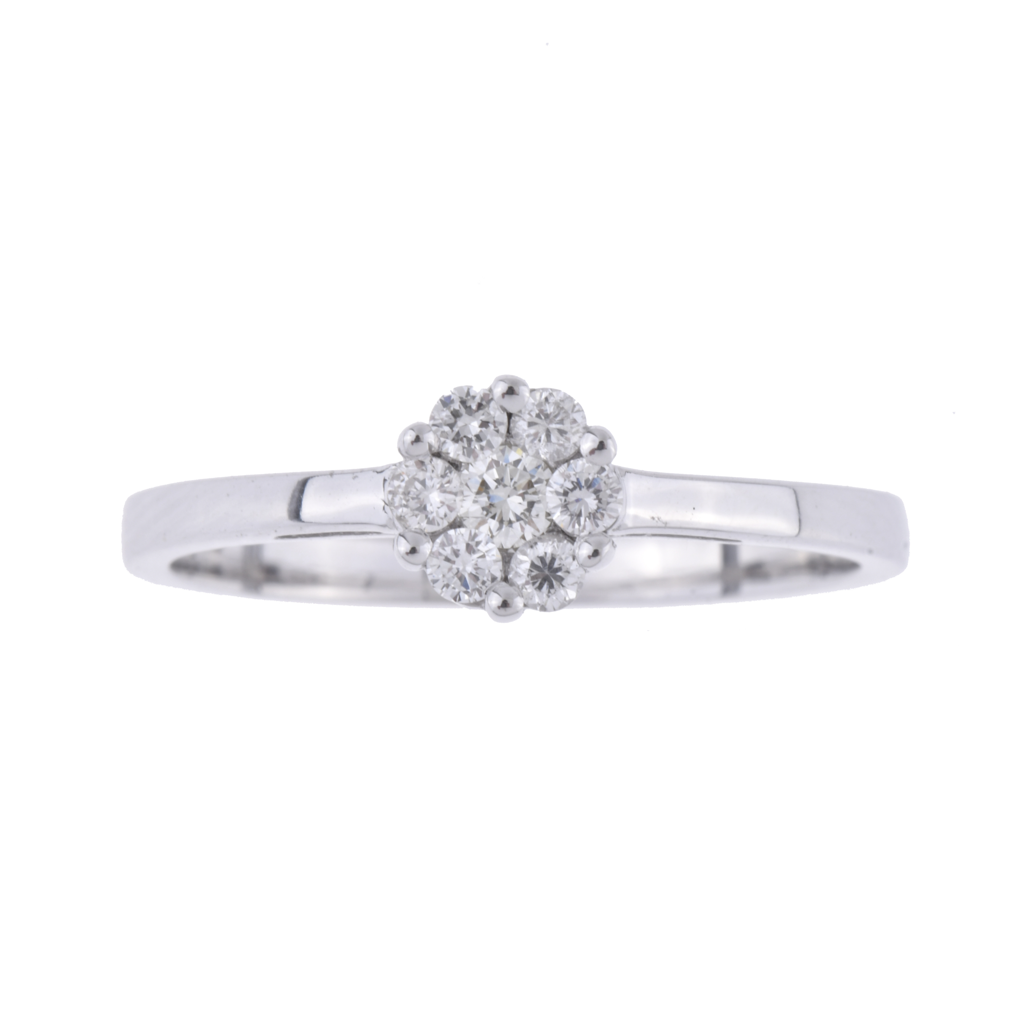 Sortija con rosetón de diamantes