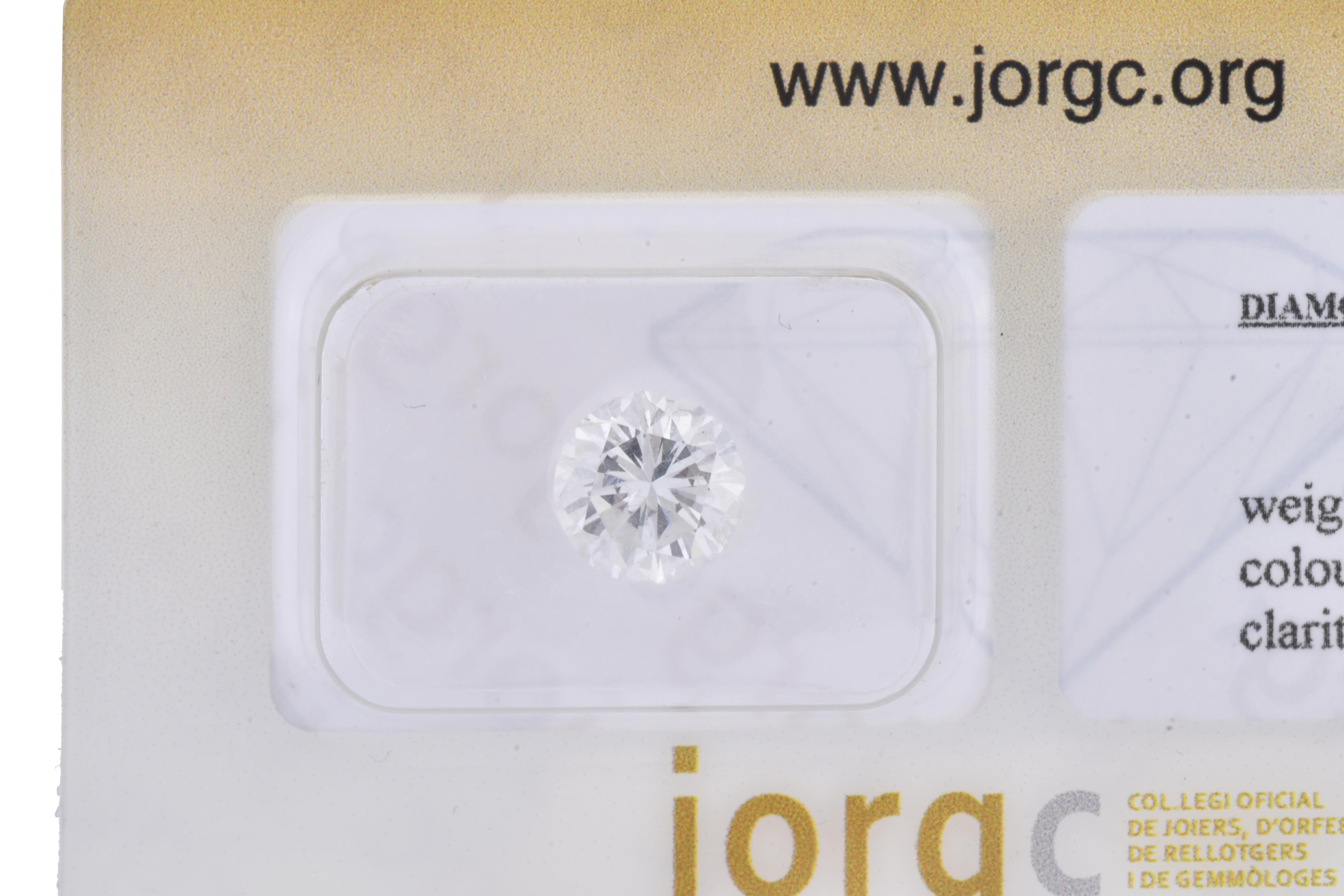 Diamante encapsulado de 1,41 ct.