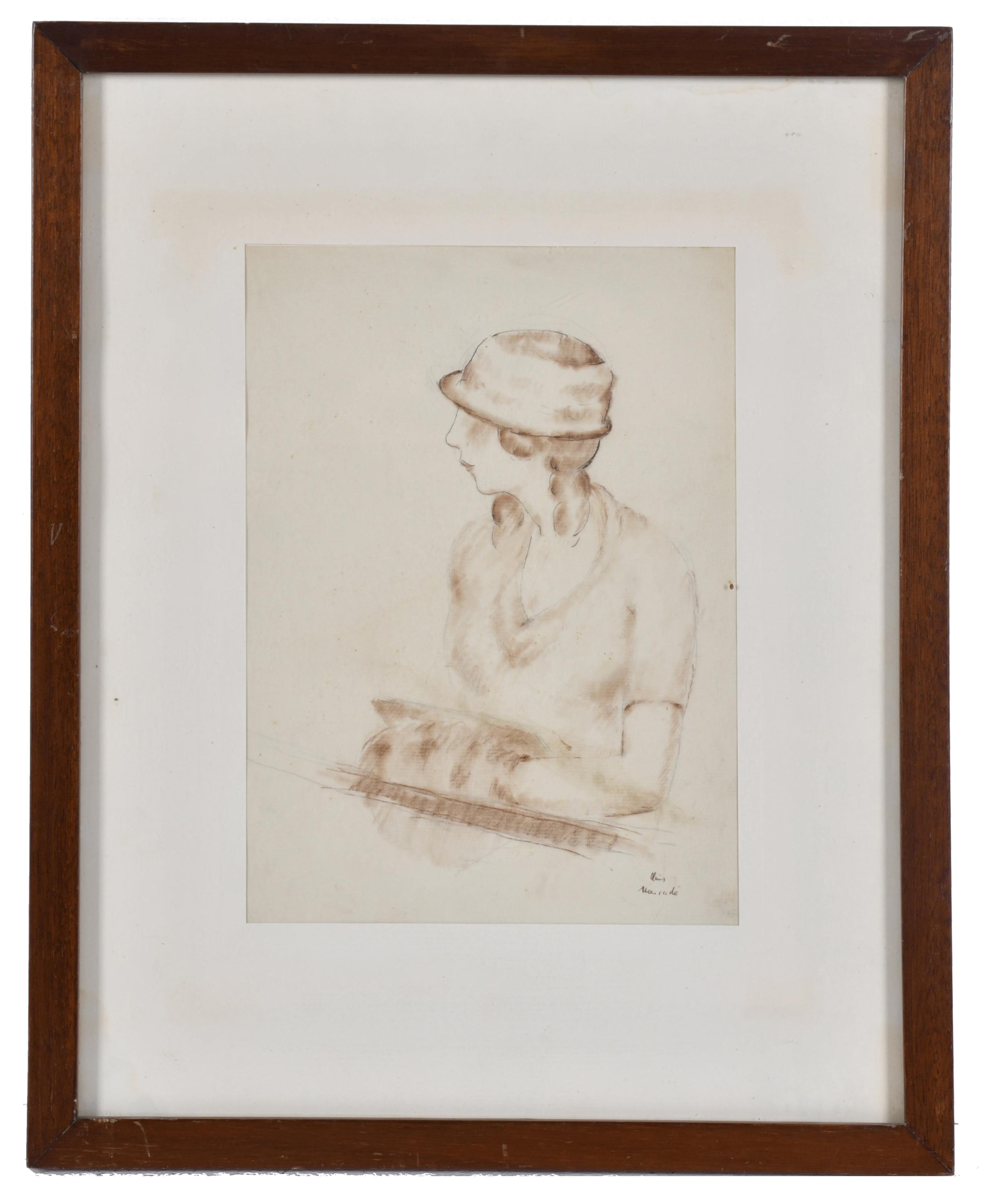 LLUÍS MERCADÉ (1898-?).  "Retrato dama".