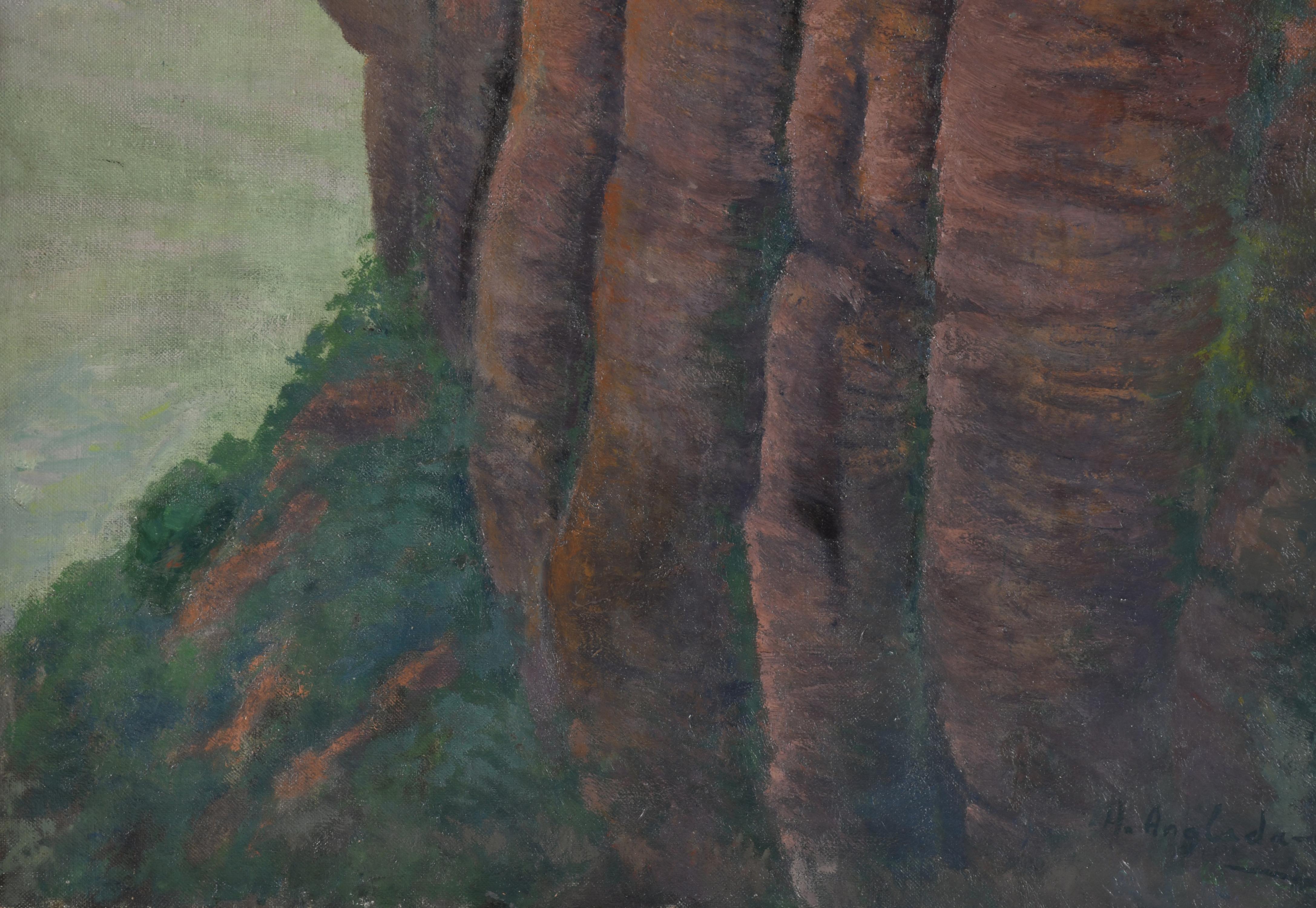 ESCUELA ESPAÑOLA, SIGLO XX. "Montserrat".