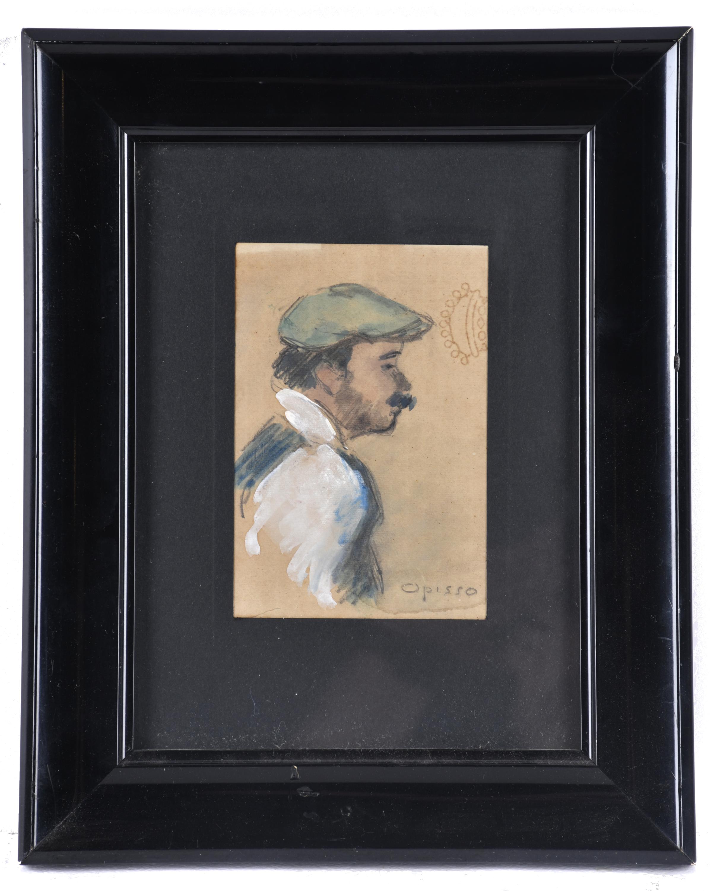 RICARD OPISSO (1880-1966). "Retrato masculino con boina".