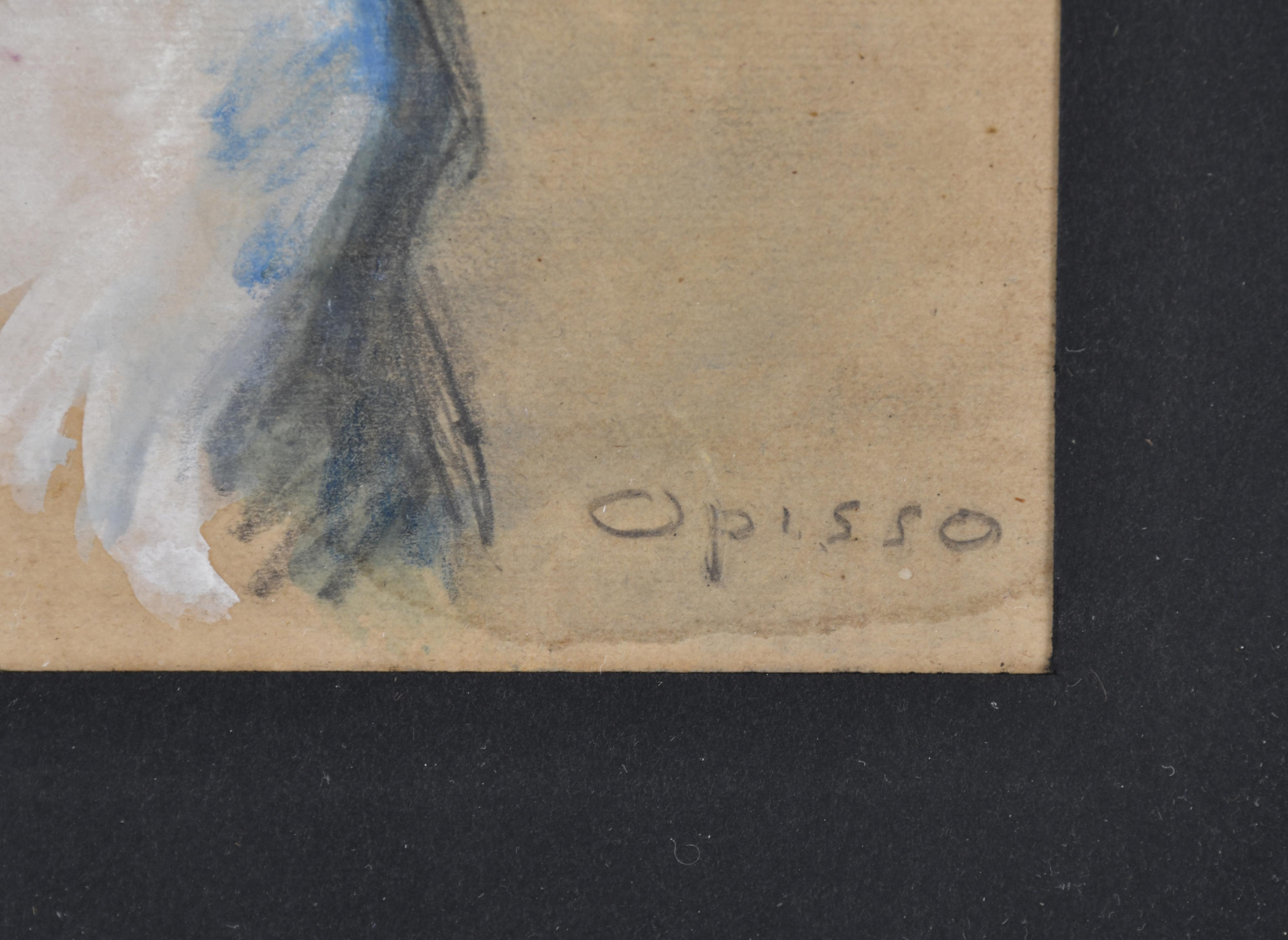 RICARD OPISSO (1880-1966). "Retrato masculino con boina".