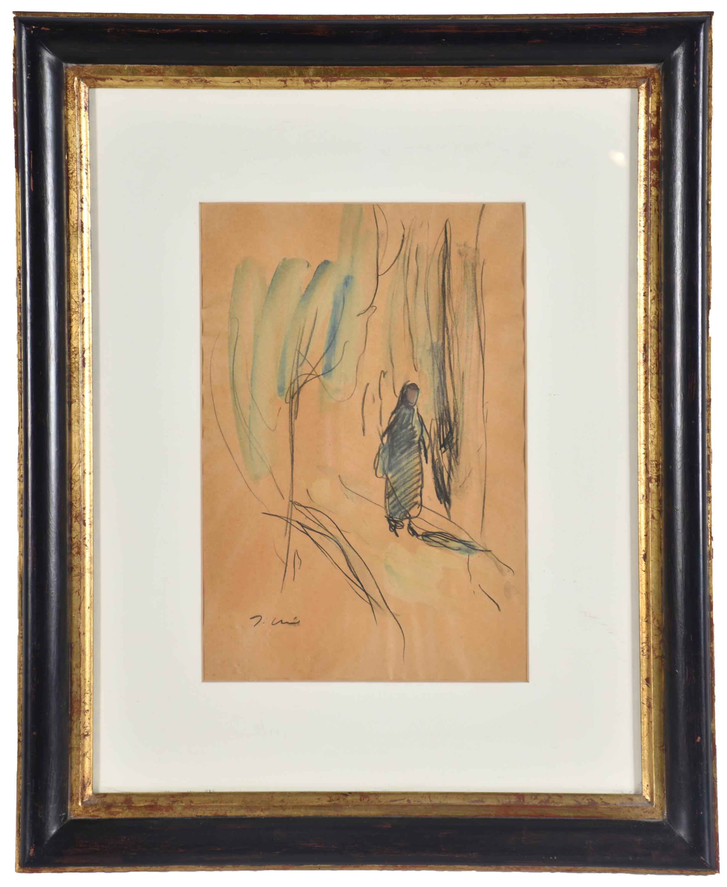 JOAQUIM MIR I TRINXET (1873-1940). "Esbozo figura femenina 