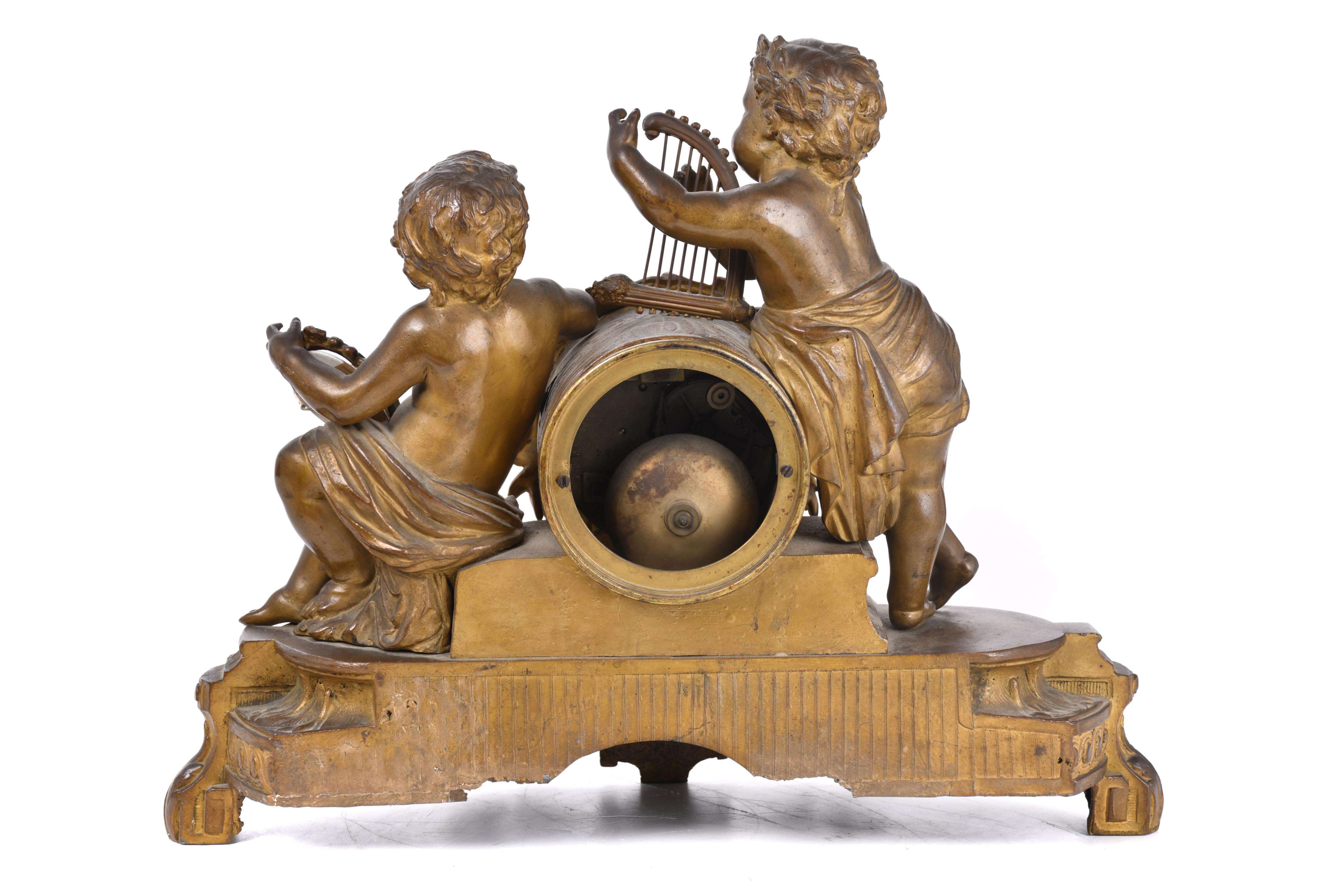 LAY & CHERFILS PARIS. Reloj de sobremesa Napoleón III, fin.